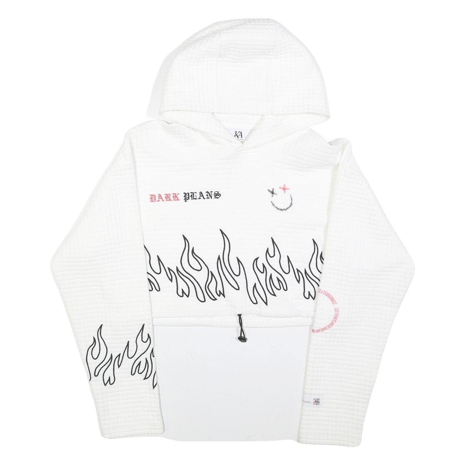 Buy JK ATTIRE Womens White Hoodie XL Flame Print Cropped Drawstring Refurbished - $23.39 JK ATTIRE Womens White Hoodie XL Flame Print Cropped Drawstring Refurbished - N/A refurbished available on Cerqular