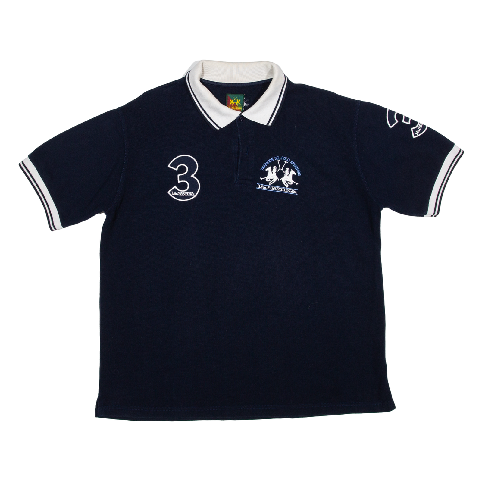 LA MARTINA Mens Polo Shirt Blue L Refurbished - N/A refurbished available on Cerqular