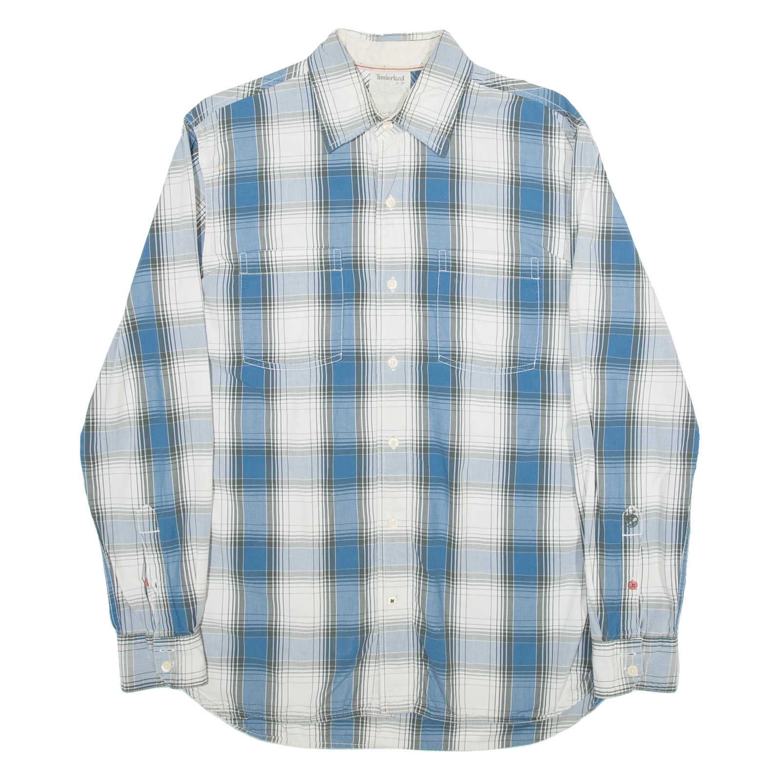 TIMBERLAND Mens Shirt Blue 90s Check Long Sleeve S Refurbished - N/A refurbished available on Cerqular