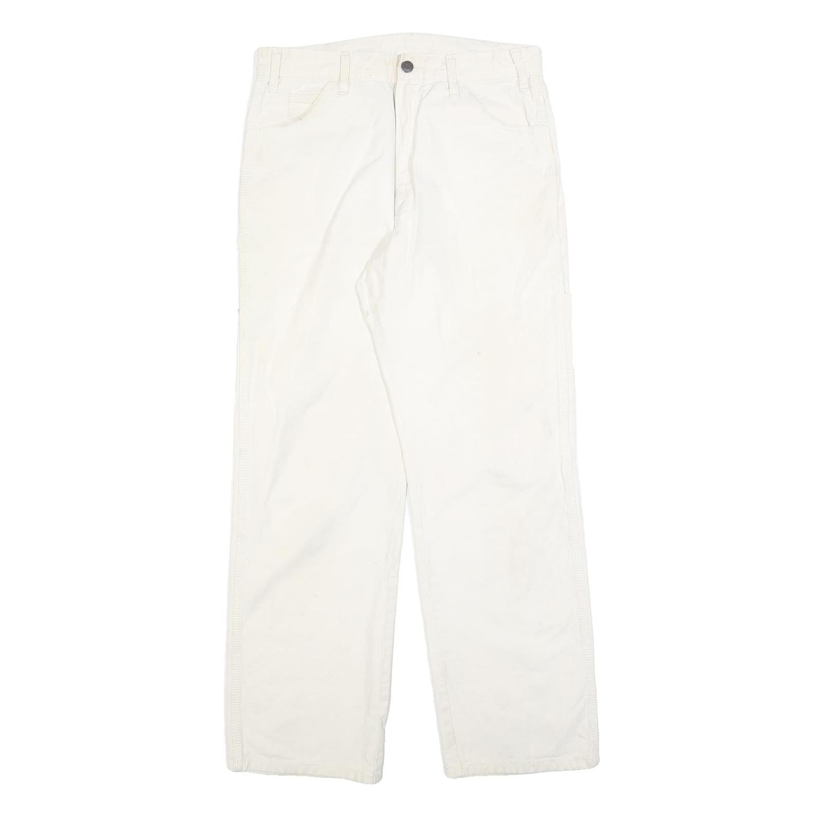 Buy DICKIES Mens Relaxed White Cotton Blend Denim W30 L29 Workwear Carpenter Pants Refurbished - $37.69 DICKIES Mens Relaxed White Cotton Blend Denim W30 L29 Workwear Carpenter Pants Refurbished - N/A refurbished available on Cerqular