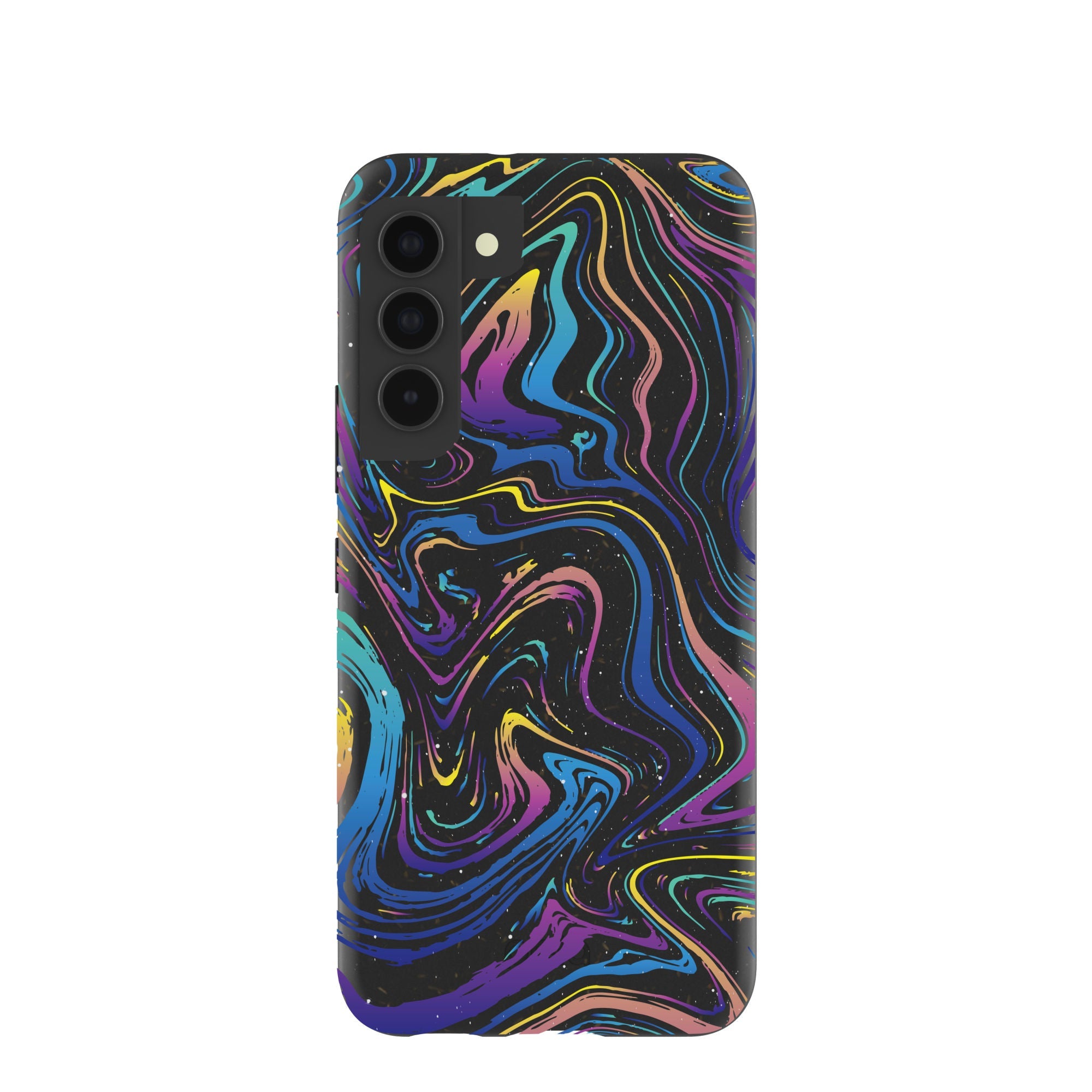 Black Galaxy Swirls Samsung Galaxy S22 Case Refurbished - Pela Case refurbished available on Cerqular