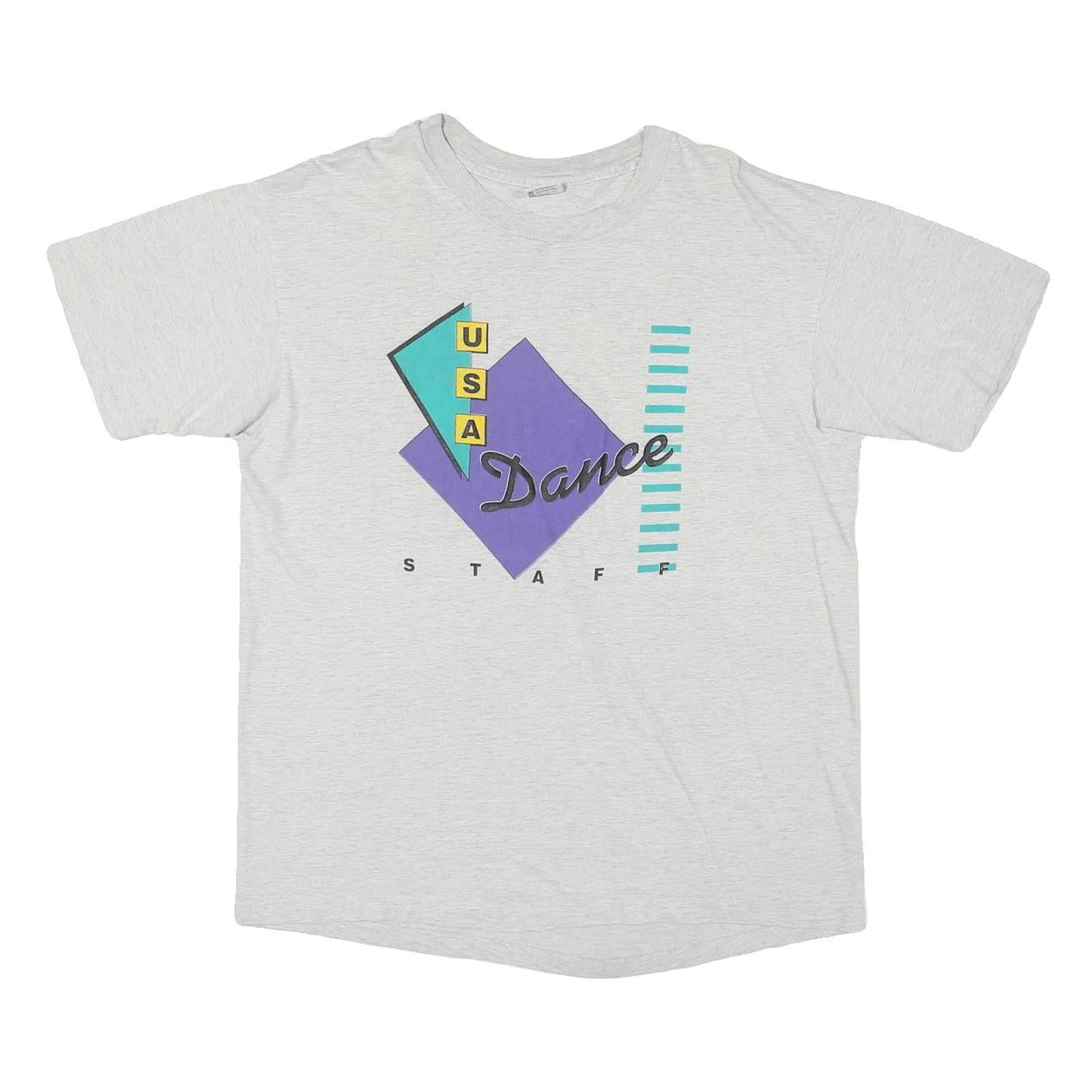 Buy ANVIL Mens White Graphic T-Shirt XL Short Sleeve Crew Neck USA Dance Staff Refurbished - $16.89 ANVIL Mens White Graphic T-Shirt XL Short Sleeve Crew Neck USA Dance Staff Refurbished - N/A refurbished available on Cerqular