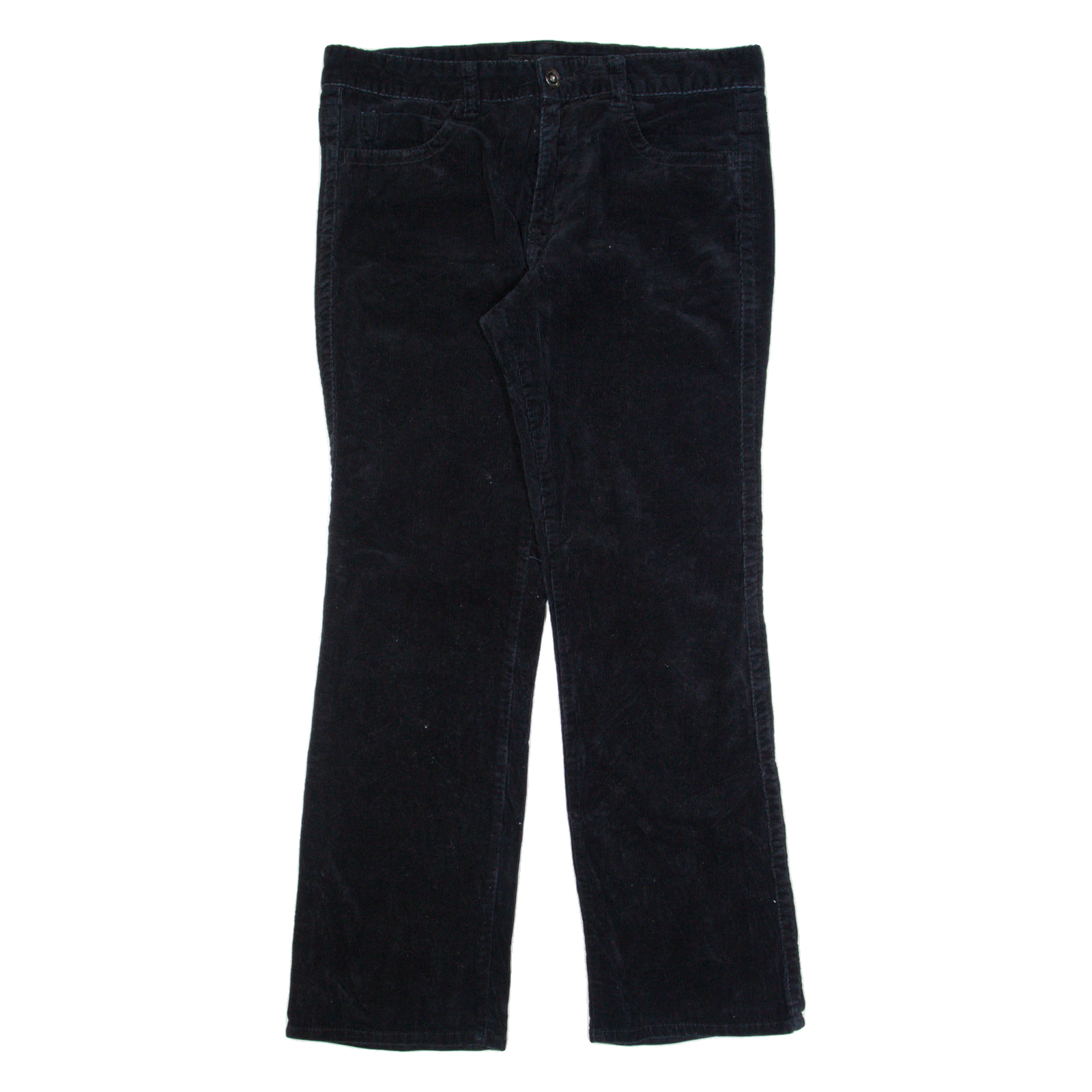 CALVIN KLEIN Womens Corduroy Trousers Black Regular Flared W34 L32 Refurbished - N/A refurbished available on Cerqular