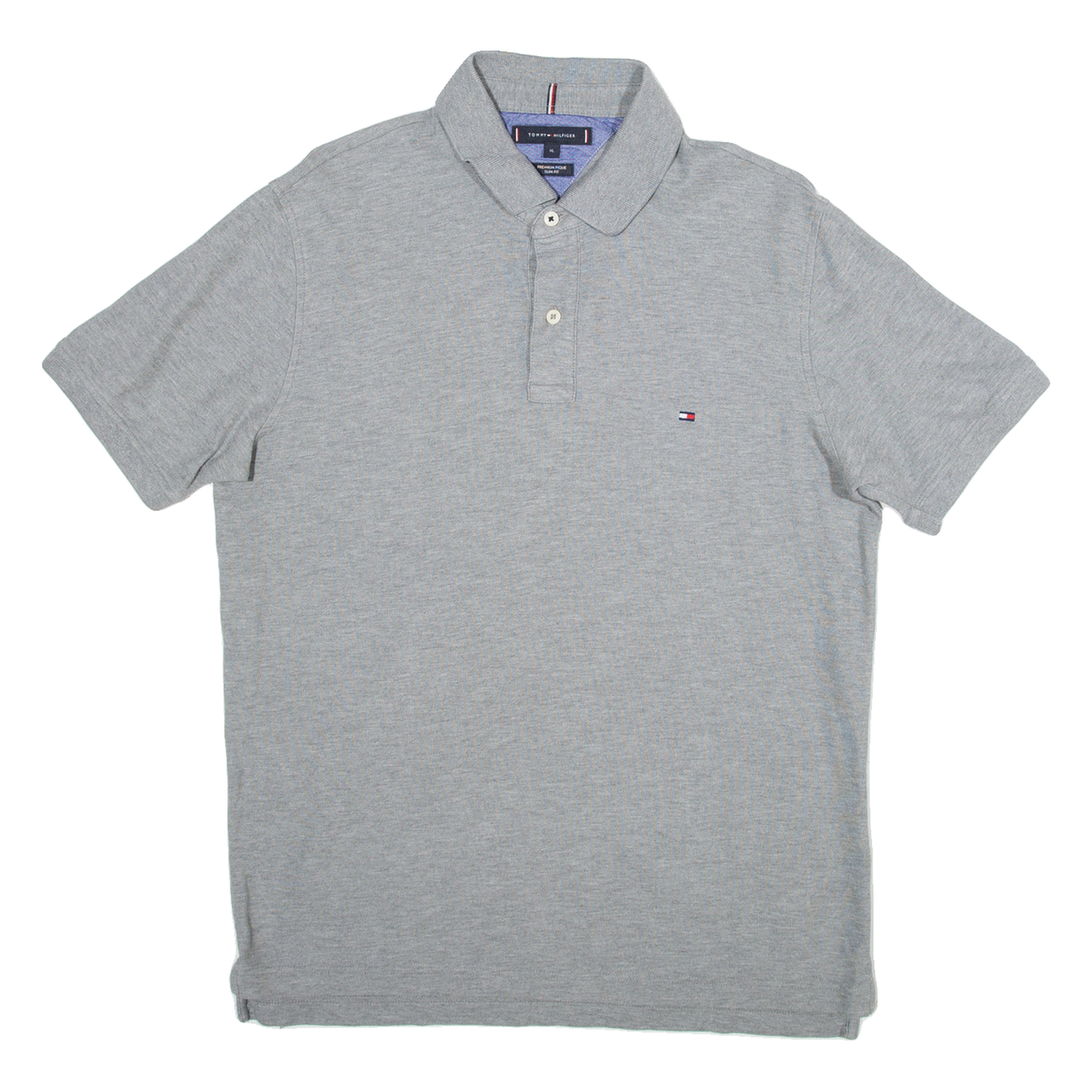 TOMMY HILFIGER Slim Fit Mens Polo Shirt Grey XL Refurbished - N/A refurbished available on Cerqular