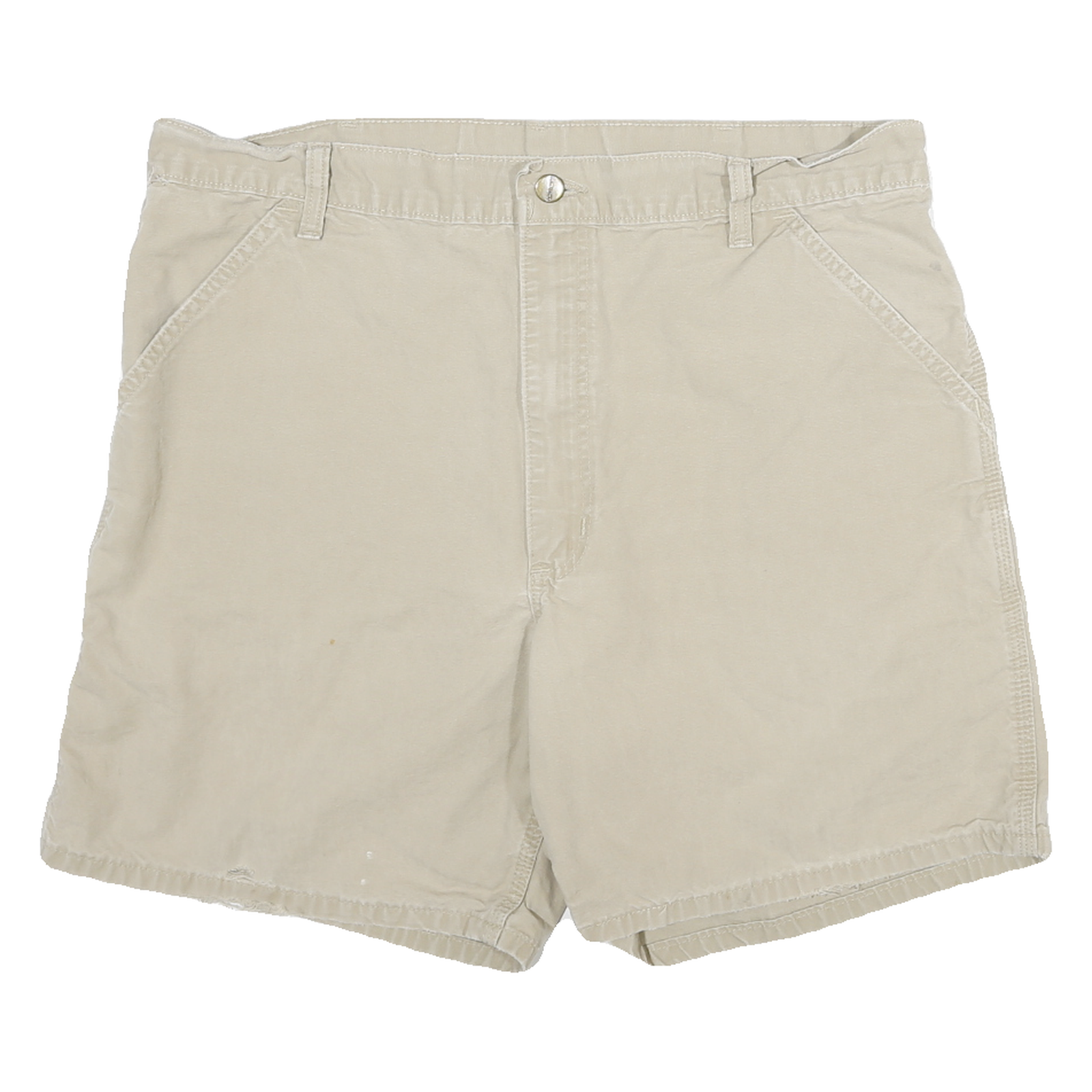 CARHARTT Mens Shorts Beige XL W35 Cotton Blend Casual Workwear Pockets Refurbished - N/A refurbished available on Cerqular