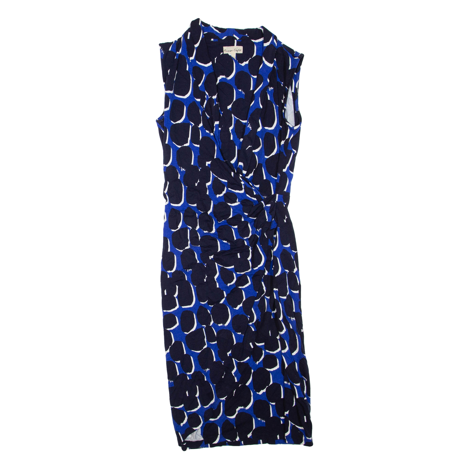 PHASE EIGHT Womens Day Dress Blue Viscose Spotted Sleeveless Short UK 10 Refurbished - N/A refurbished available on Cerqular