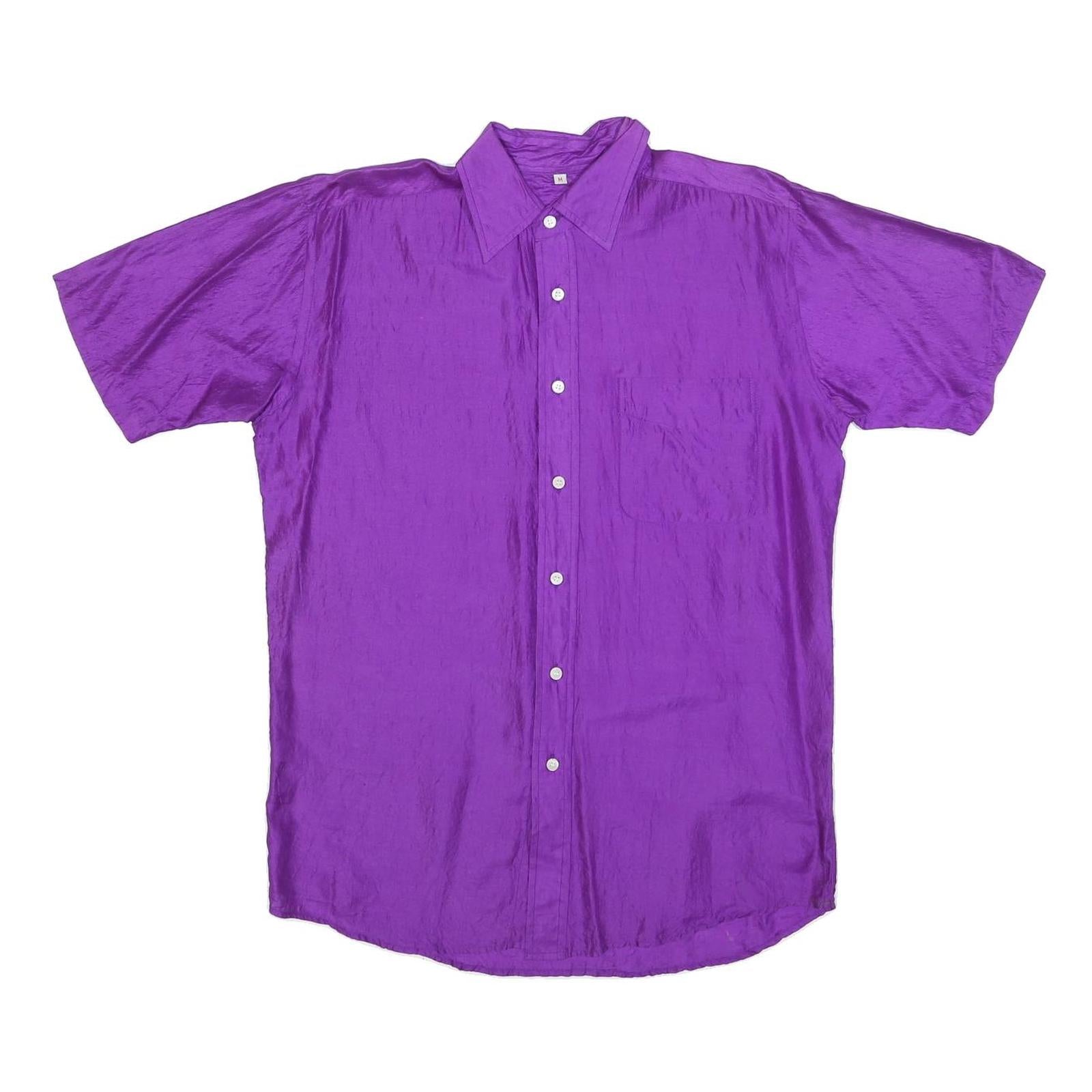 Buy Mens Purple Plain Short Sleeve Shirt M Casual Lightweight Button Up Refurbished - $19.49 Mens Purple Plain Short Sleeve Shirt M Casual Lightweight Button Up Refurbished - N/A refurbished available on Cerqular