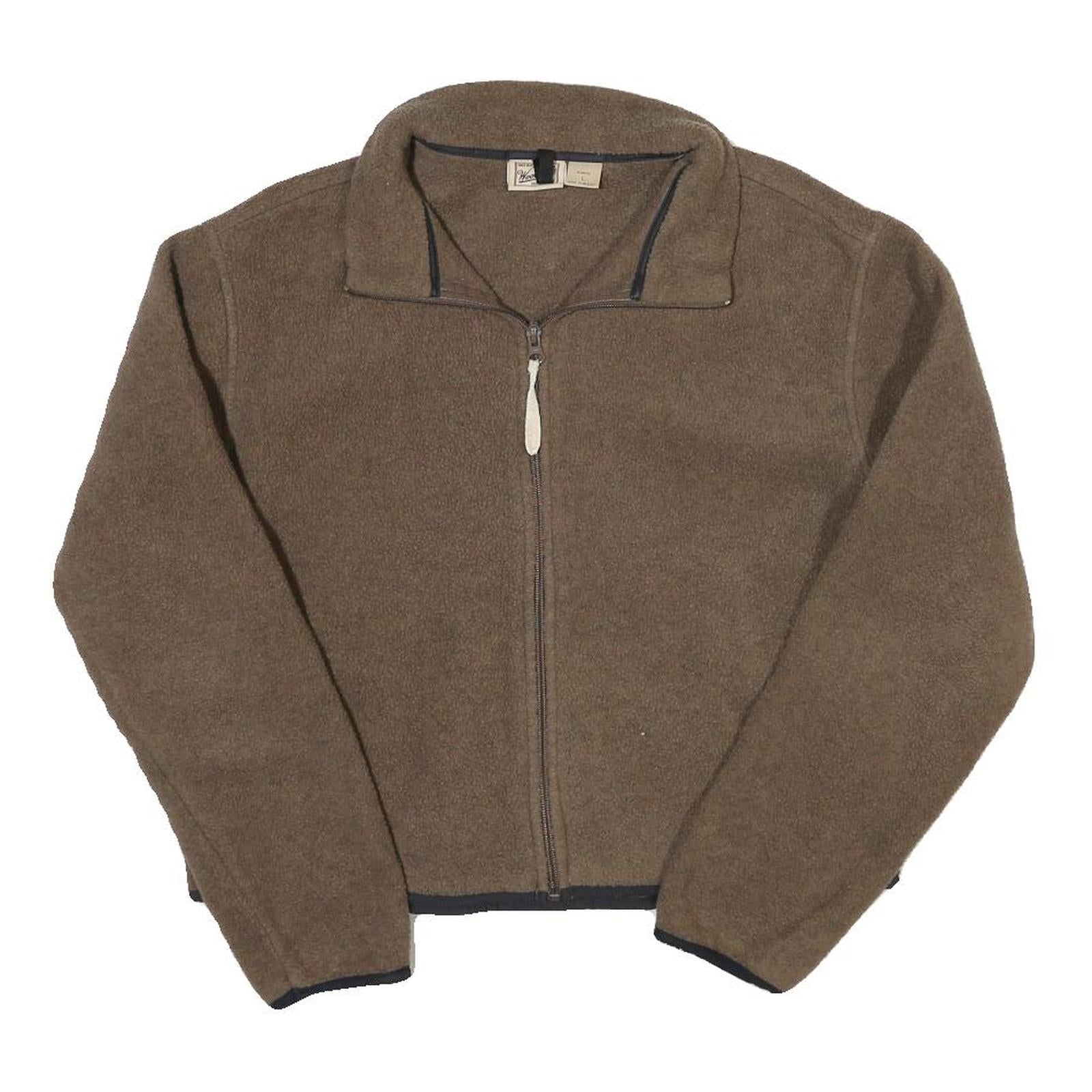 WOOLRICH Womens Brown Fleece Jacket L Polyester Blend Zip Casual Outdoor Refurbished - N/A refurbished available on Cerqular
