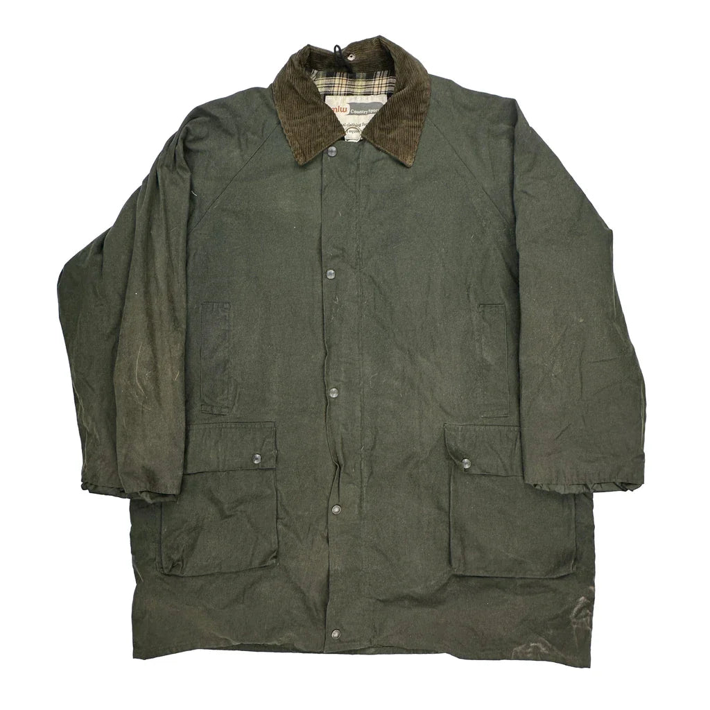 Buy Mlw Wax Jacket - 3XL Green Cotton Blend Refurbished - $107.19 Mlw Wax Jacket - 3XL Green Cotton Blend Refurbished - Thrifted (note: this is a term often used to describe second- refurbished available on Cerqular