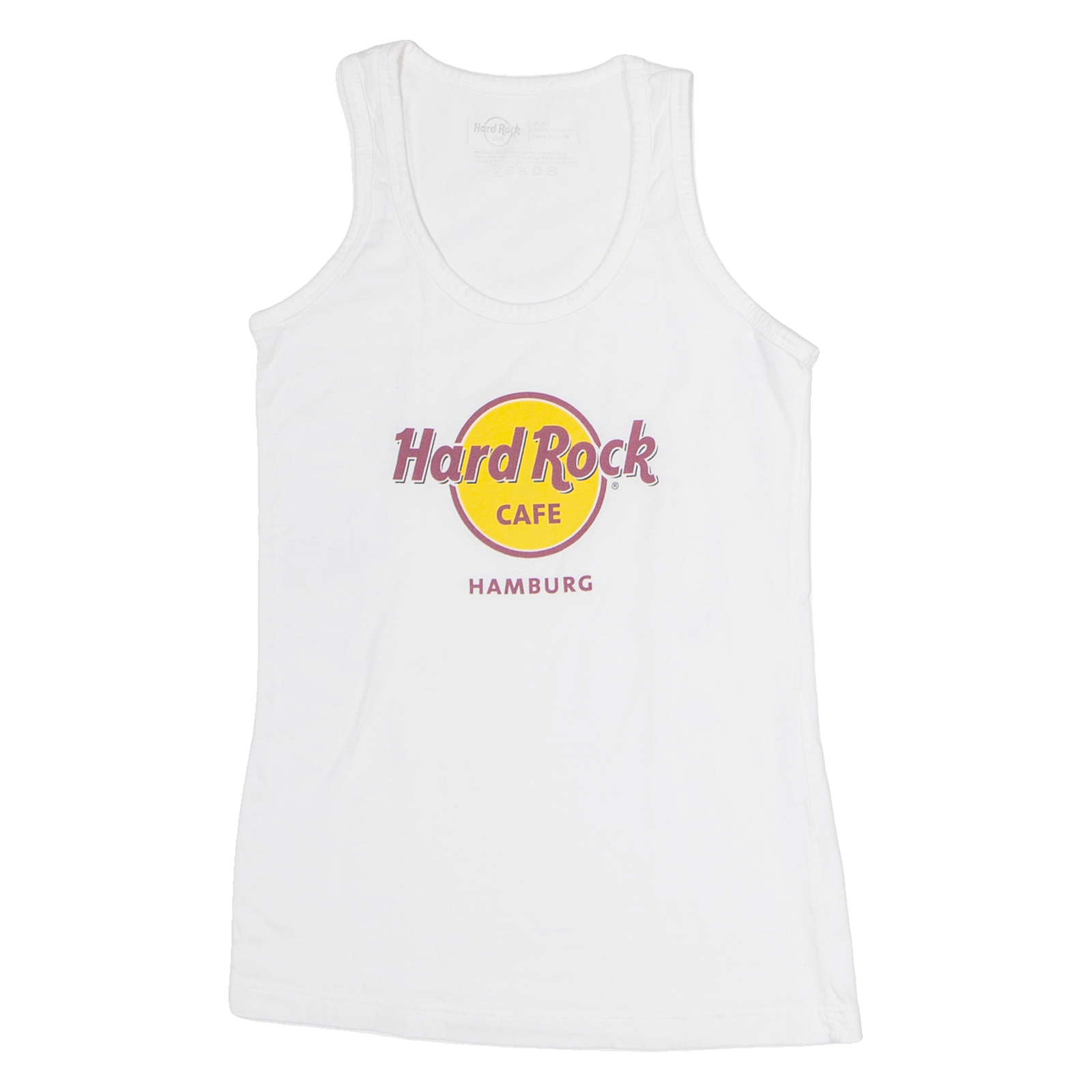 HARD ROCK CAFE Hamburg Womens Band Vest White Sleeveless S Refurbished - N/A refurbished available on Cerqular