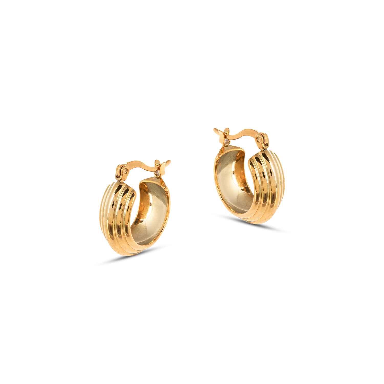 Lola Mini Ridge Gold Hoop Earrings Refurbished - Amadeus (This could refer to multiple things, such as the 1 refurbished available on Cerqular