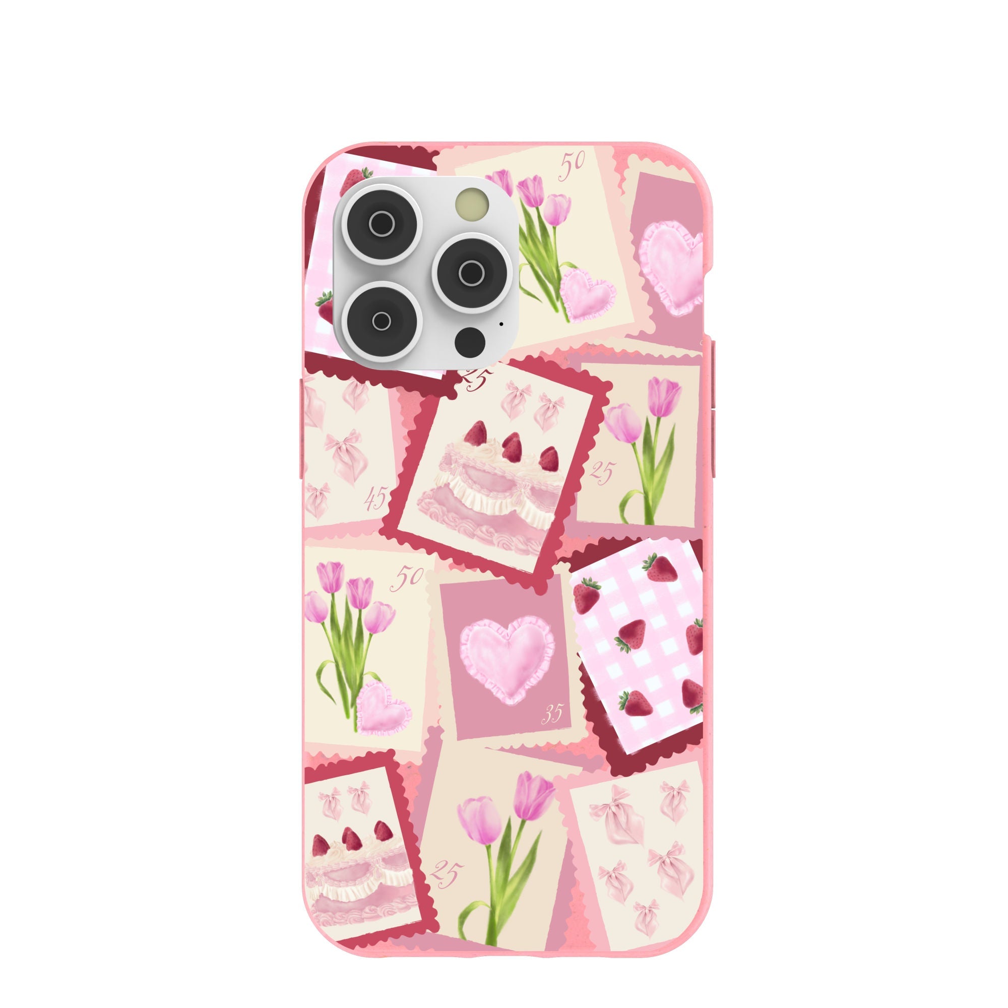 Bubblegum Pink Love Letters iPhone 14 Pro Max Case Refurbished - Pela Case refurbished available on Cerqular