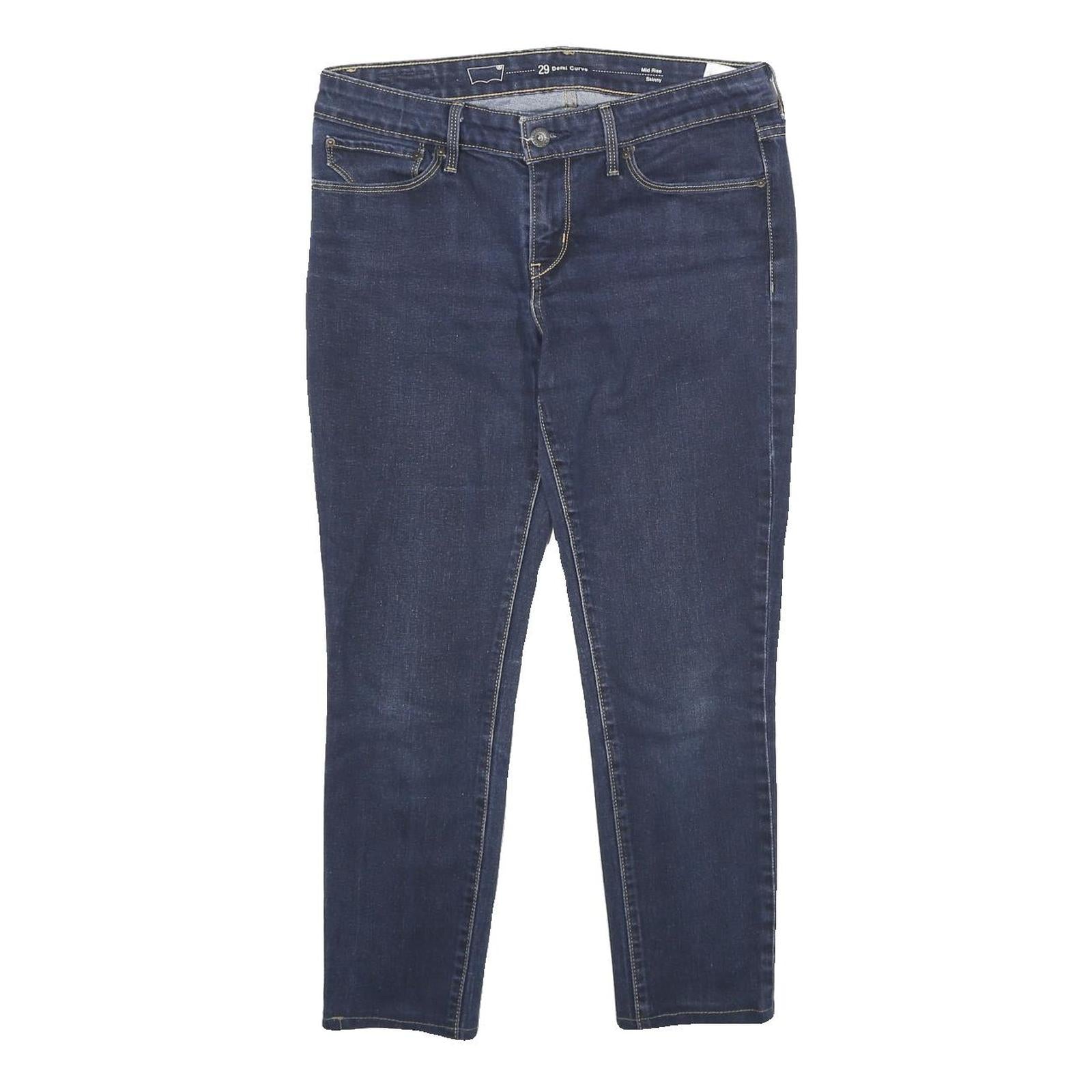LEVI'S Demi Curve Mid Rise Skinny Womens Jeans Blue Relaxed Denim W29 L25 Refurbished - N/A refurbished available on Cerqular