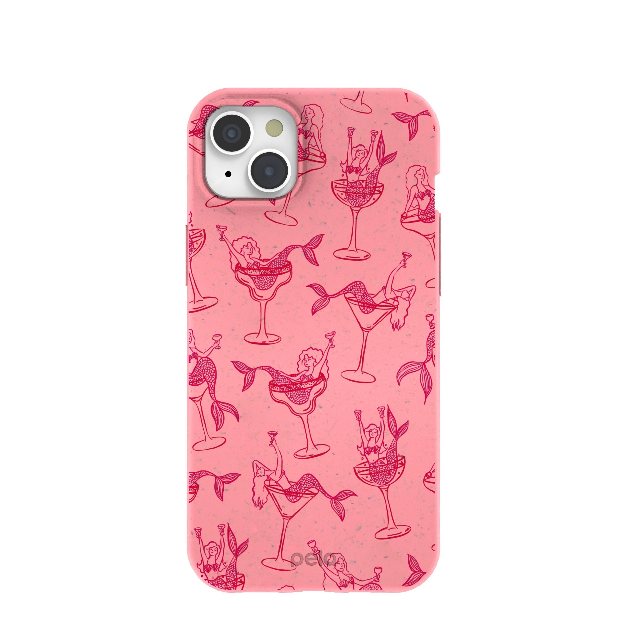 Bubblegum Pink Mermaid Cocktail iPhone 15 Plus Case Refurbished - Pela Case refurbished available on Cerqular
