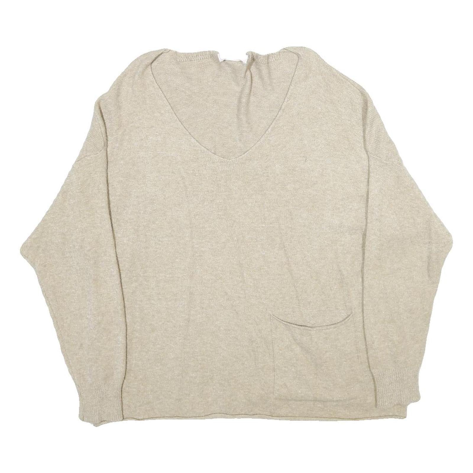Buy PLEASE Womens Beige Plain V-Neck Basic Knit Jumper Size UK 16 Wool Blend Pocket Refurbished - $19.49 PLEASE Womens Beige Plain V-Neck Basic Knit Jumper Size UK 16 Wool Blend Pocket Refurbished - N/A refurbished available on Cerqular