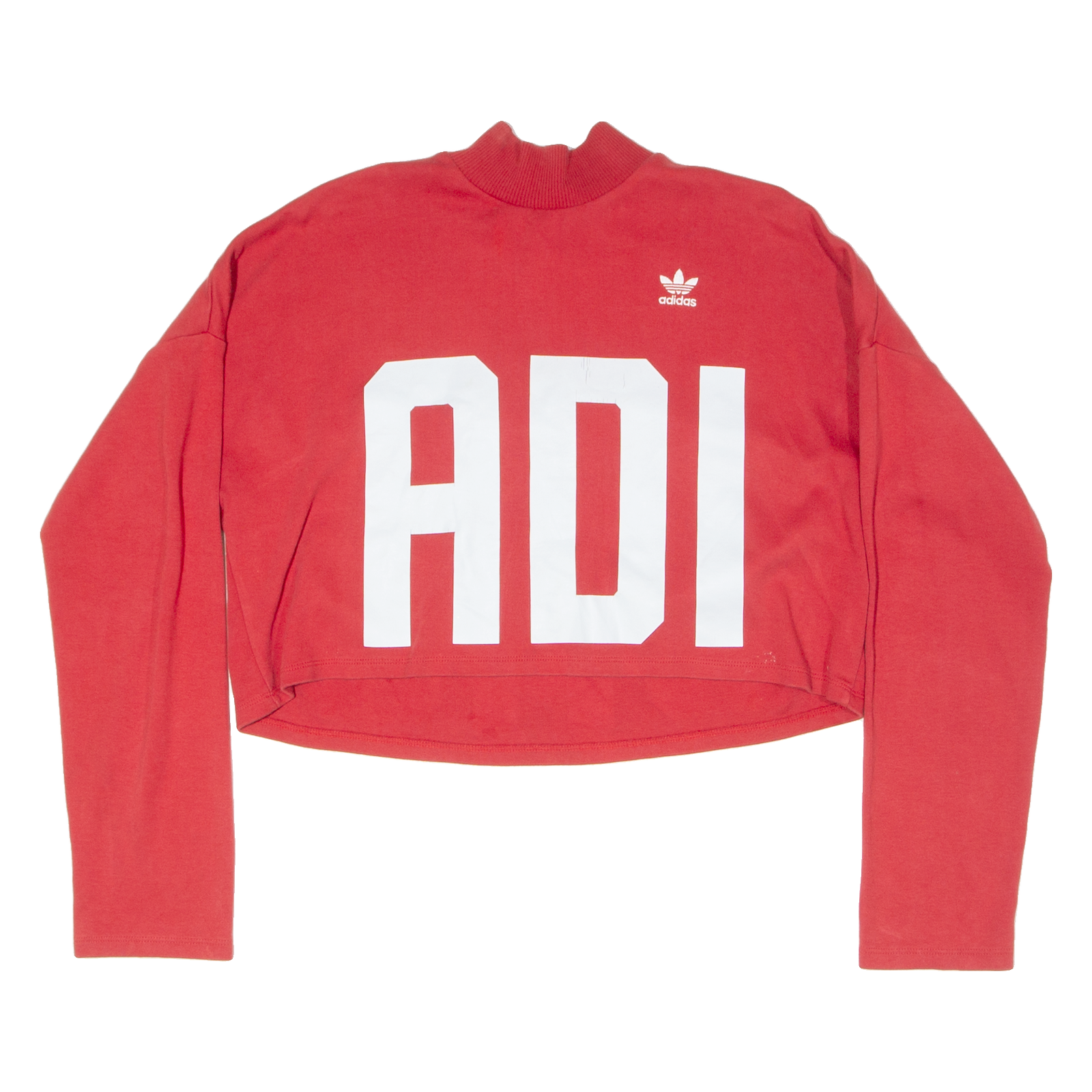 Buy ADIDAS Cropped Womens Sweatshirt Red High Neck UK 8 Refurbished - $17.15 ADIDAS Cropped Womens Sweatshirt Red High Neck UK 8 Refurbished - N/A refurbished available on Cerqular