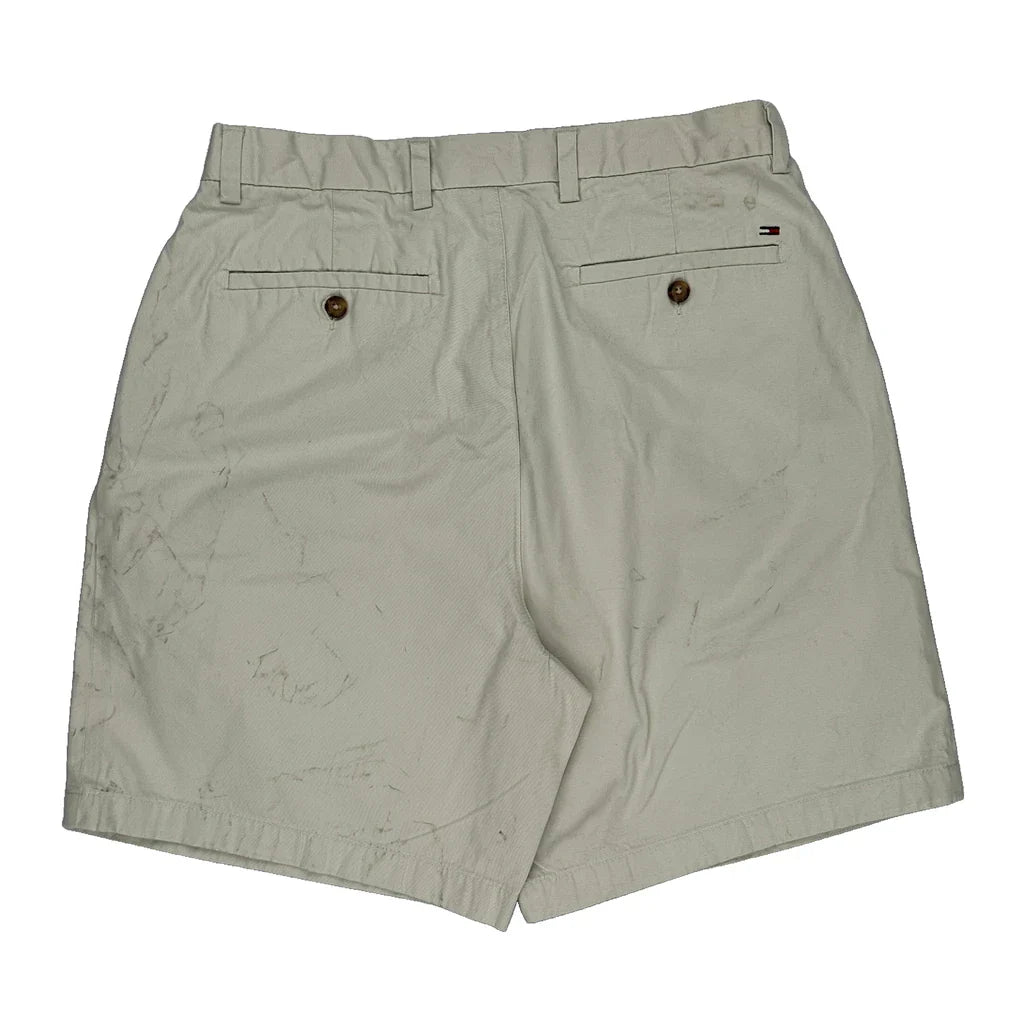 Tommy Hilfiger Shorts - 31W UK 14 Cream Cotton Refurbished - Thrifted (note: this is a term often used to describe second- refurbished available on Cerqular