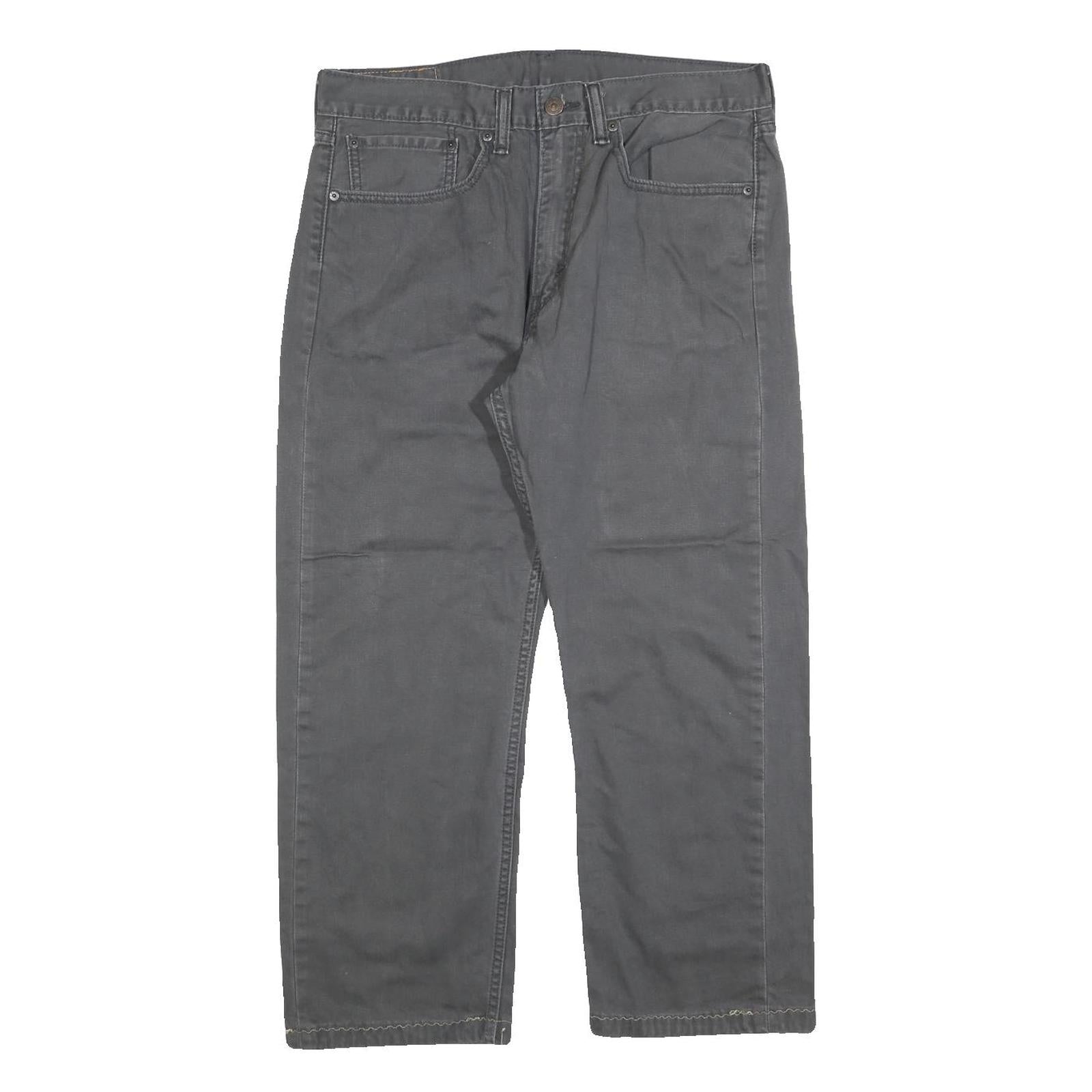 LEVI'S 505 Mens Jeans Grey Regular Straight Denim Medium W34 L25 Refurbished - N/A refurbished available on Cerqular