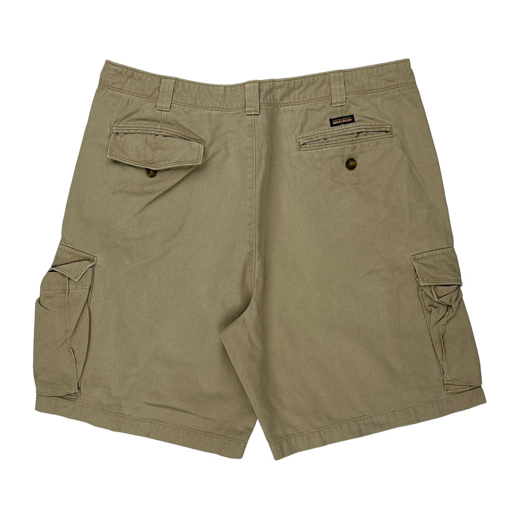 Wrangler Cargo Shorts - 36W 9L Khaki Cotton Refurbished - Thrifted (note: this is a term often used to describe second- refurbished available on Cerqular
