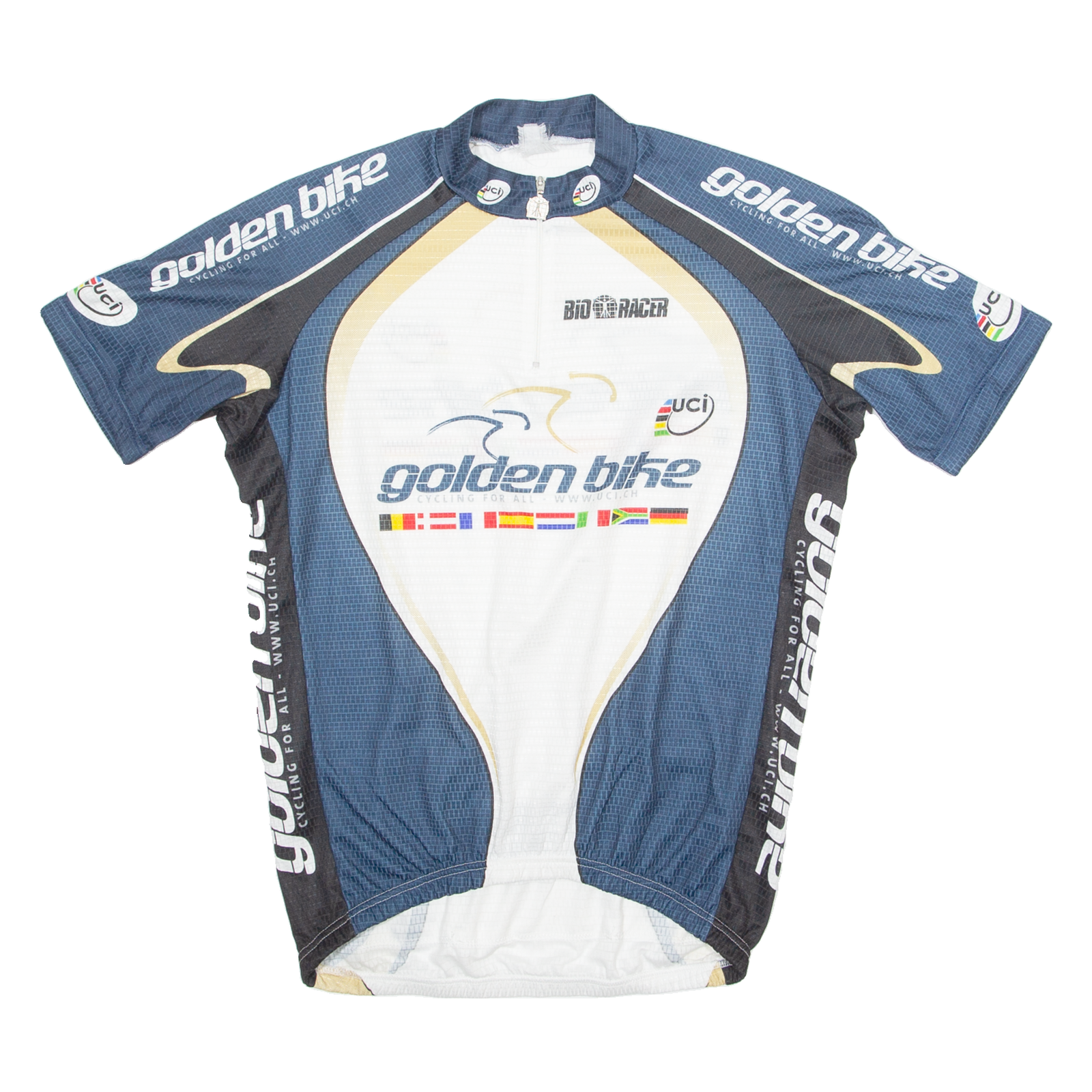 BIORACER Cycling Mens Jersey Blue 1/4 Zip M Refurbished - N/A refurbished available on Cerqular
