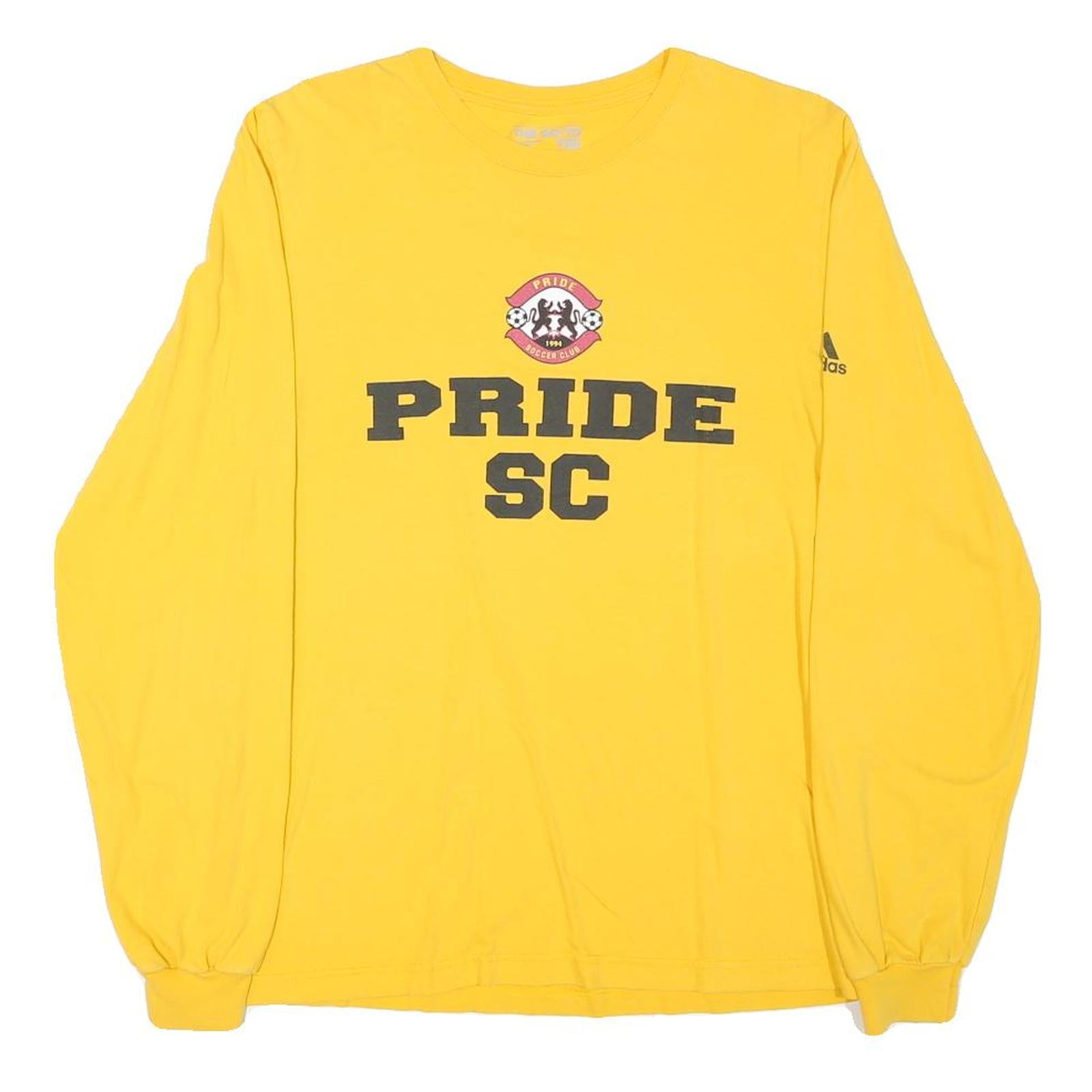 ADIDAS Mens Yellow Pride SC Graphic Long Sleeve Crew Neck T-Shirt M Refurbished - N/A refurbished available on Cerqular