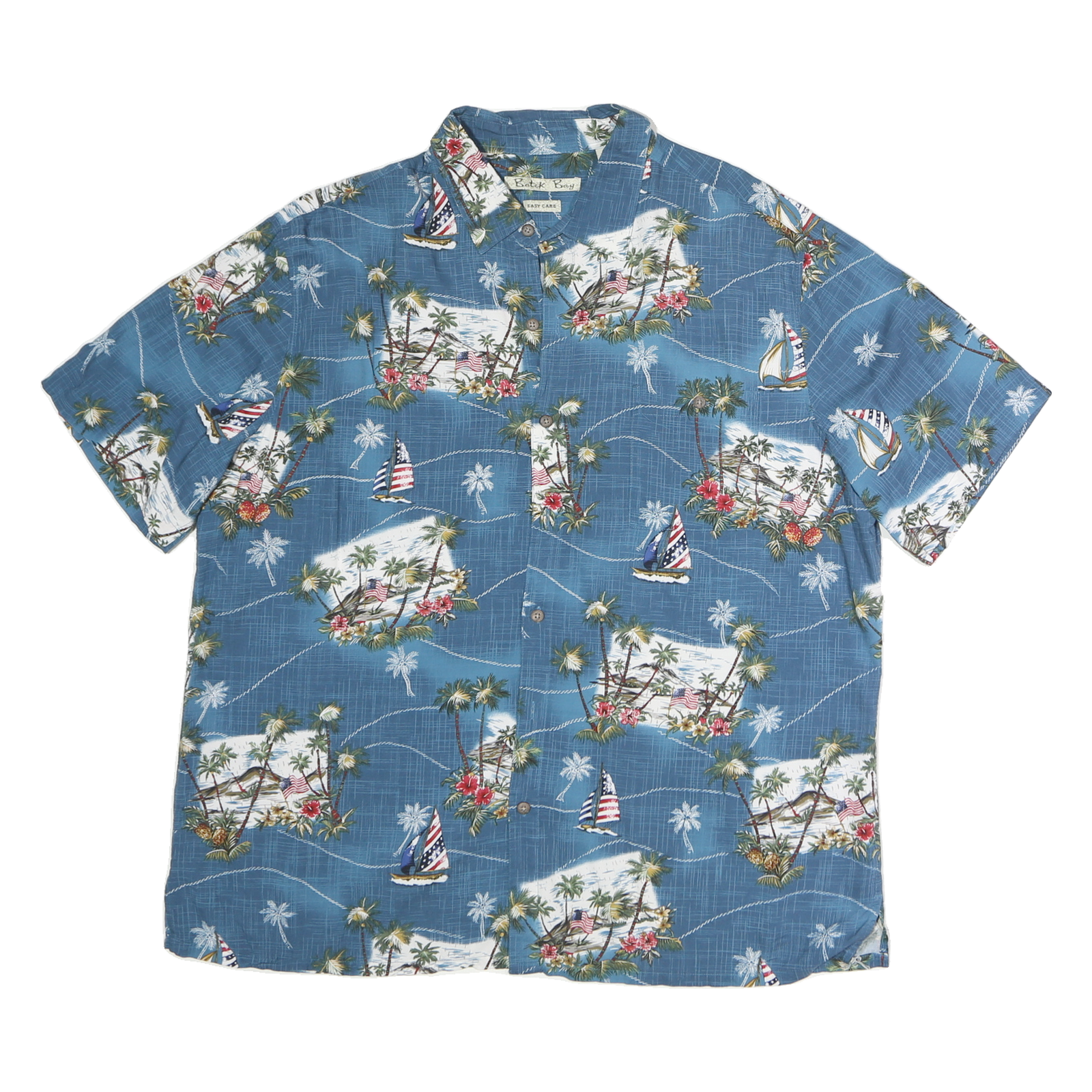 BATICK BAY Mens Blue Hawaiian Shirt XL Rayon Short Sleeve Summer Casual Refurbished - N/A refurbished available on Cerqular