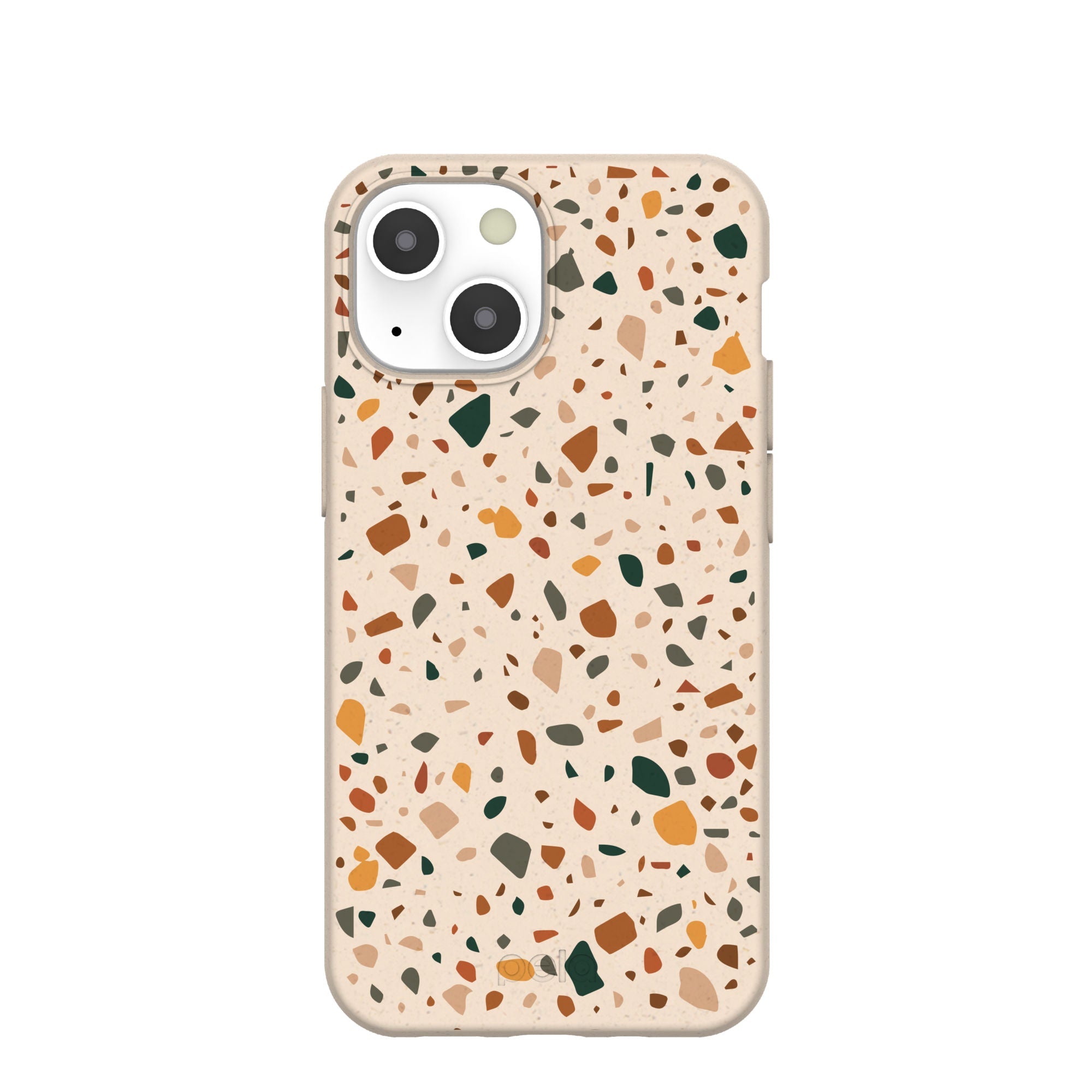Seashell Wild Terrazzo iPhone 13 Mini Case Refurbished - Pela Case refurbished available on Cerqular