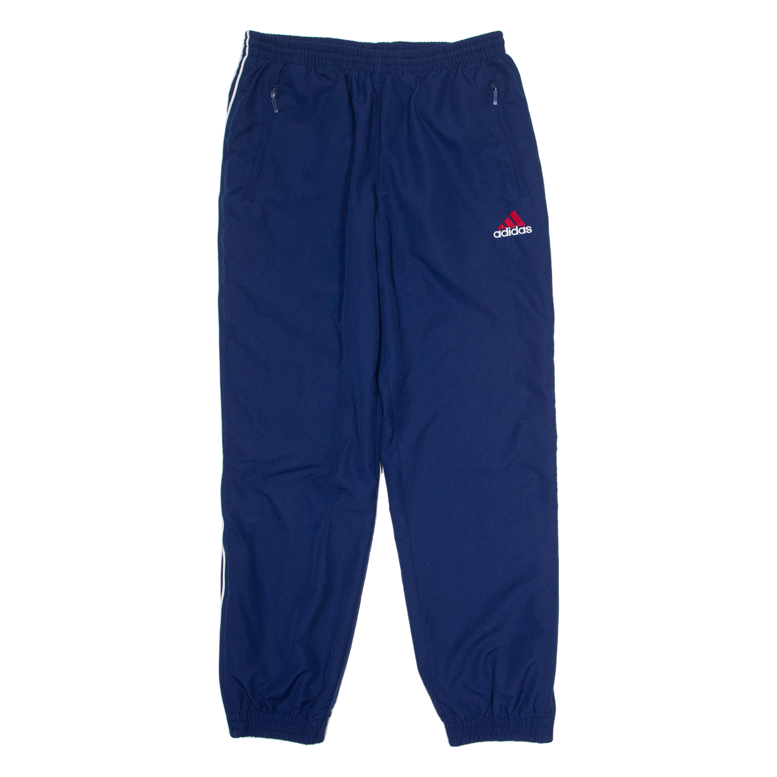 ADIDAS Mens Track Pants Blue Tapered L W31 L31 Refurbished - N/A refurbished available on Cerqular