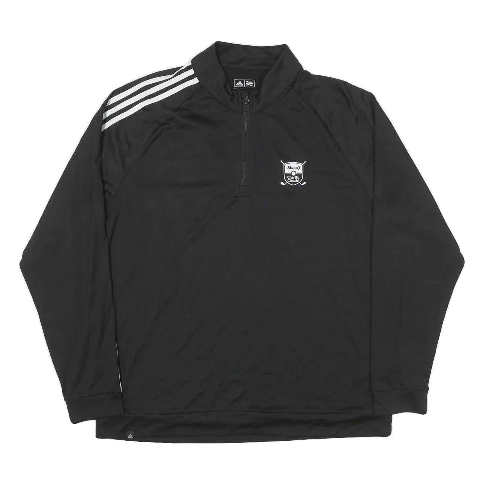 ADIDAS Mens Black Shaw Charity Classic Zip Sweatshirt XL Sports Training Jacket Refurbished - N/A refurbished available on Cerqular