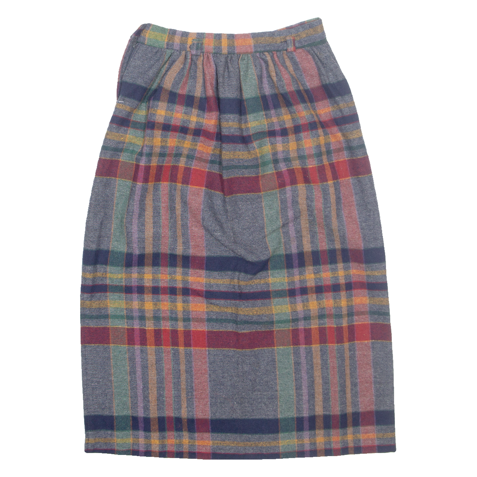 Womens Straight Skirt Grey Midi Wool Check XXS Refurbished - N/A refurbished available on Cerqular