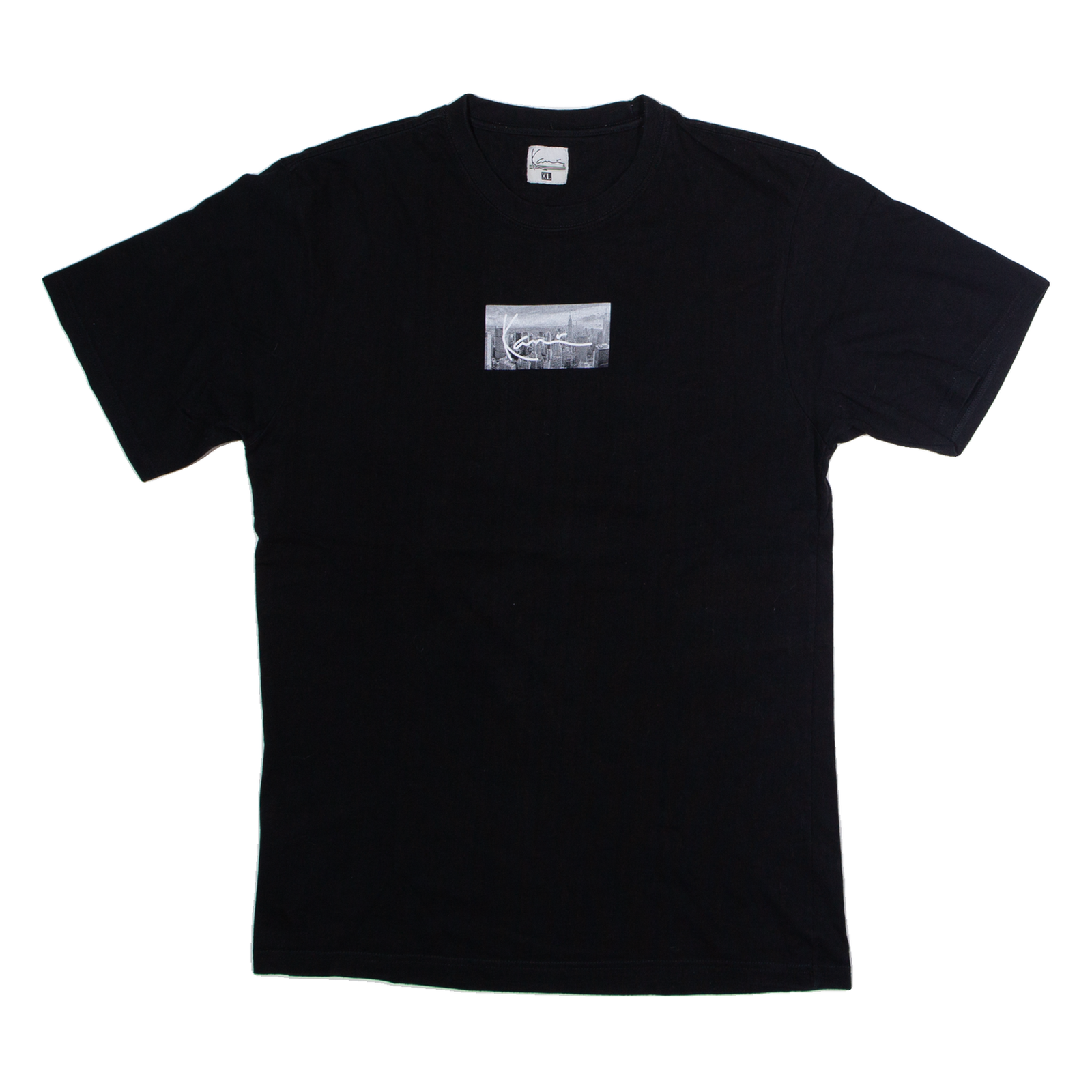 KARL KANI Mens T-Shirt Black Crew Neck XL Refurbished - N/A refurbished available on Cerqular