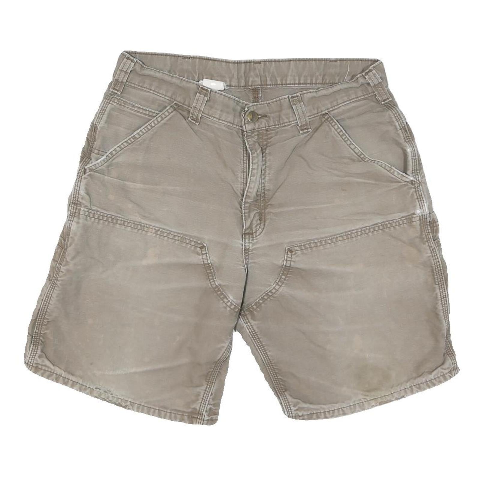 CARHARTT Mens Shorts Beige Casual Cotton Blend M W32 Workwear Cargo Pockets Refurbished - N/A refurbished available on Cerqular