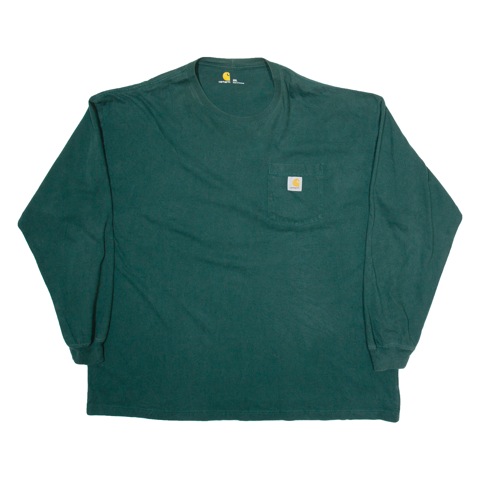 CARHARTT Mens T-Shirt Green Long Sleeve 2XL Refurbished - N/A refurbished available on Cerqular