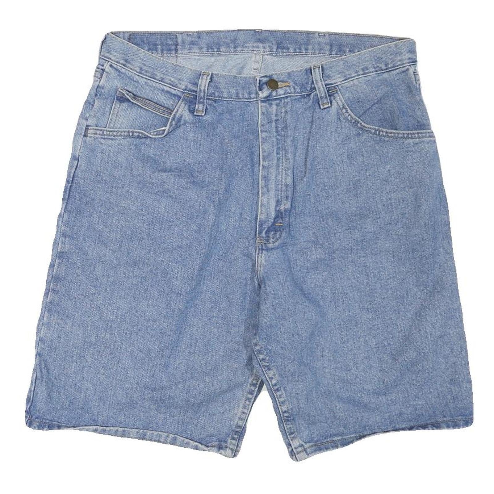 WRANGLER Womens Denim Blue Casual Shorts XL W38 Cotton Blend Relaxed Fit Refurbished - N/A refurbished available on Cerqular