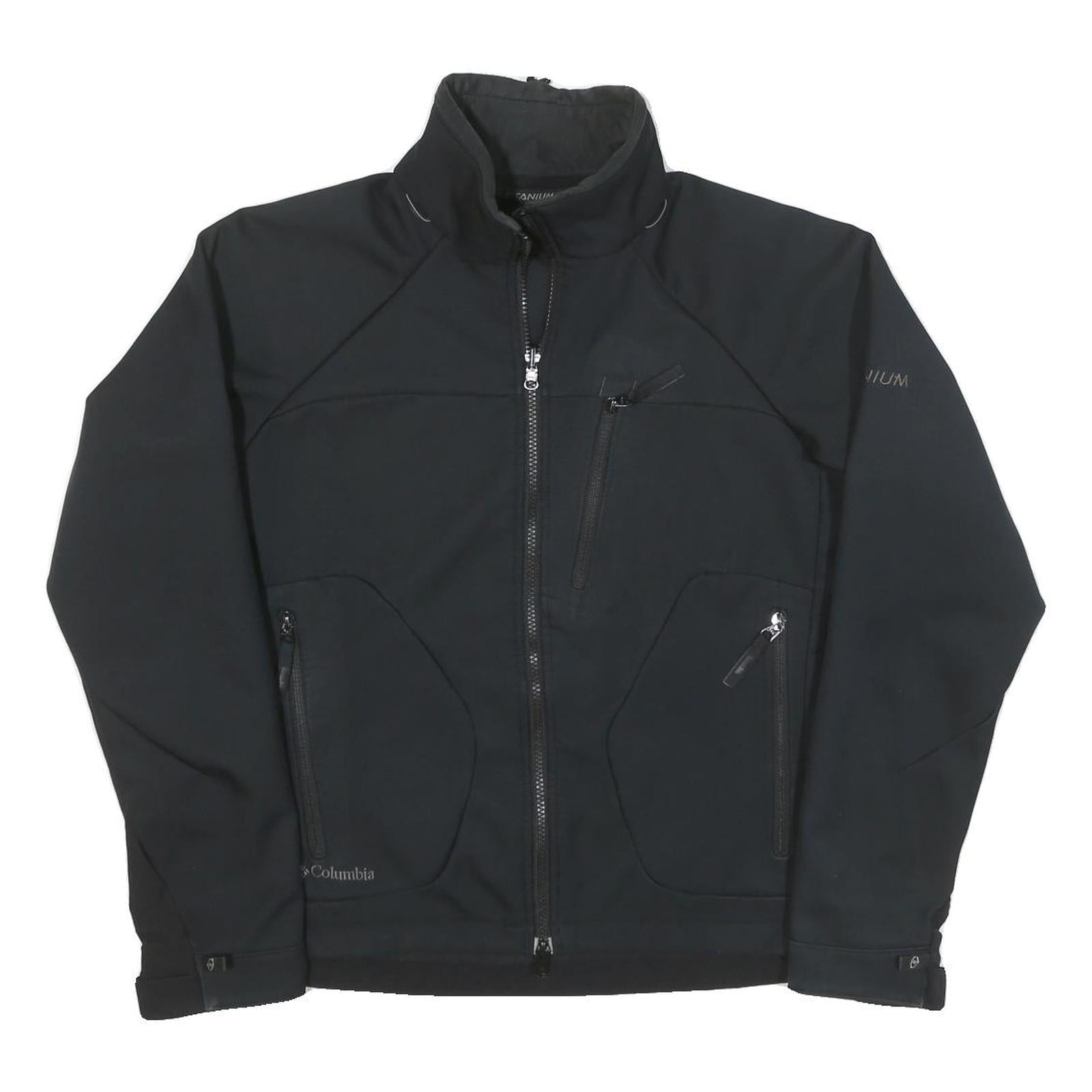 COLUMBIA Womens Black Softshell Jacket L Polyester Blend Zip Outdoor Lightweight Refurbished - N/A refurbished available on Cerqular