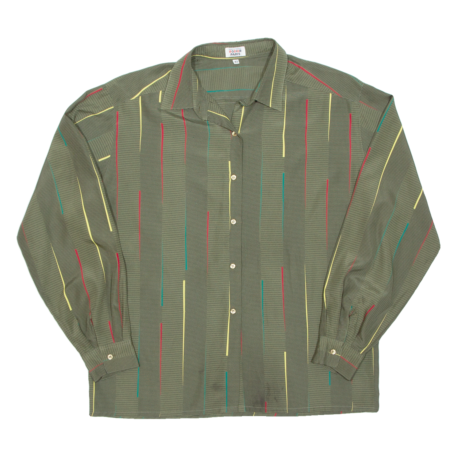 Buy Womens Printed Blouse Green Long Sleeve Striped M Refurbished - $16.89 Womens Printed Blouse Green Long Sleeve Striped M Refurbished - N/A refurbished available on Cerqular