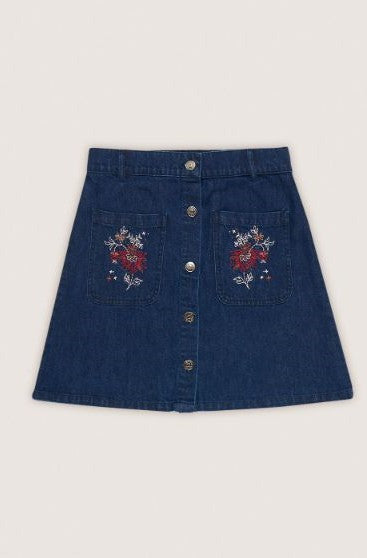 High Waisted Women's Denim Mini Skirt | Size: XS Refurbished - N/A (Note: This brand may not be well-known globally refurbished available on Cerqular