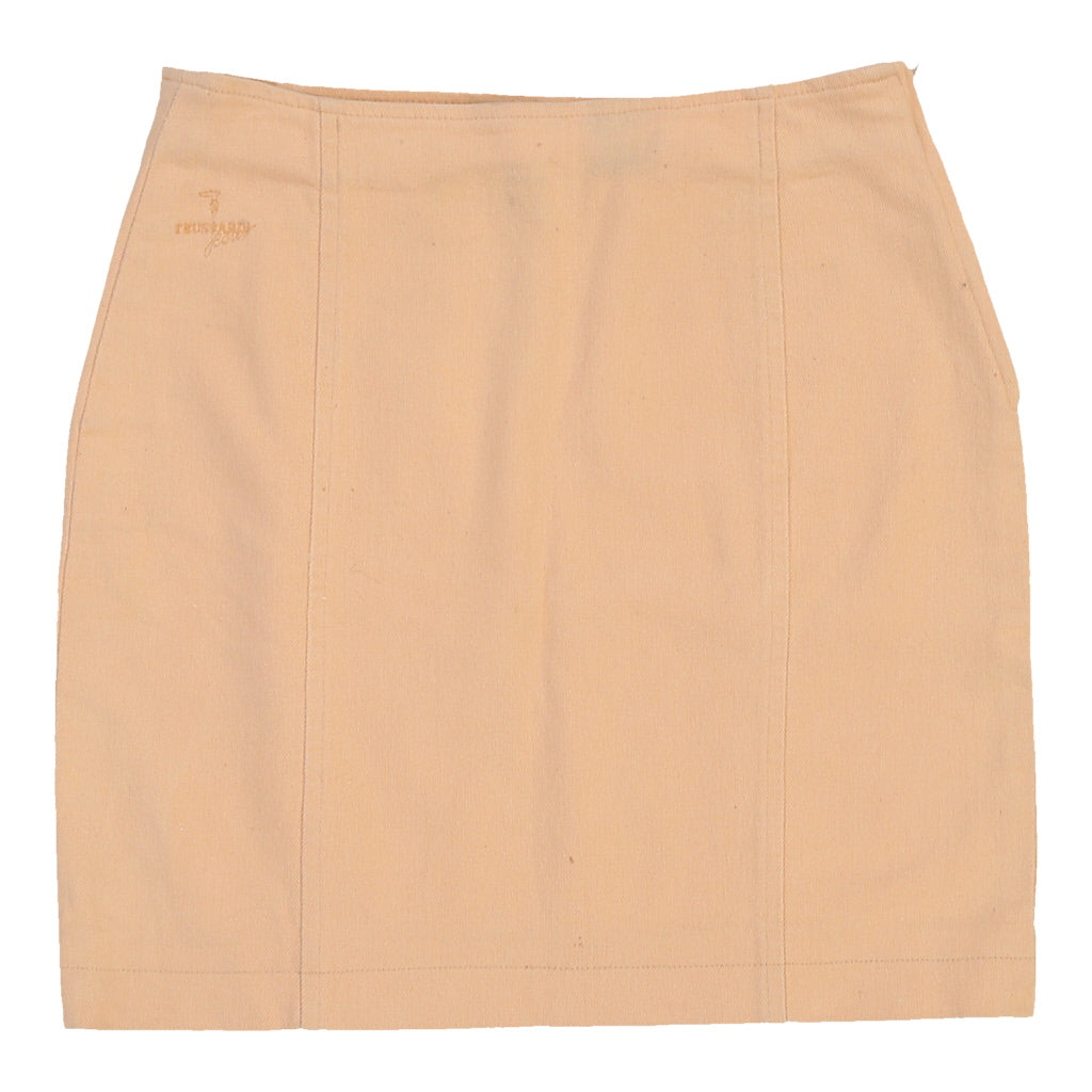 Trussardi Jeans Mini Denim Skirt - 29W UK 10 Orange Cotton Refurbished - Thrifted (note: this is a term often used to describe second- refurbished available on Cerqular