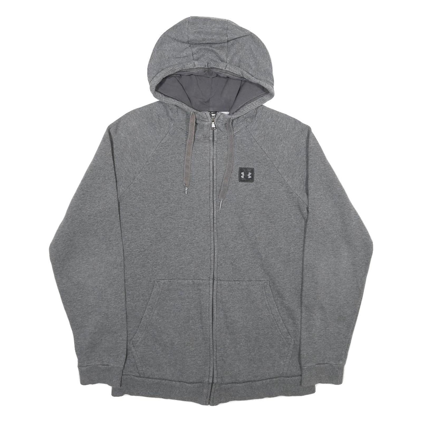 UNDER ARMOUR Mens Grey Full Zip Hoodie S Cotton Blend Casual Sportswear Refurbished - N/A refurbished available on Cerqular