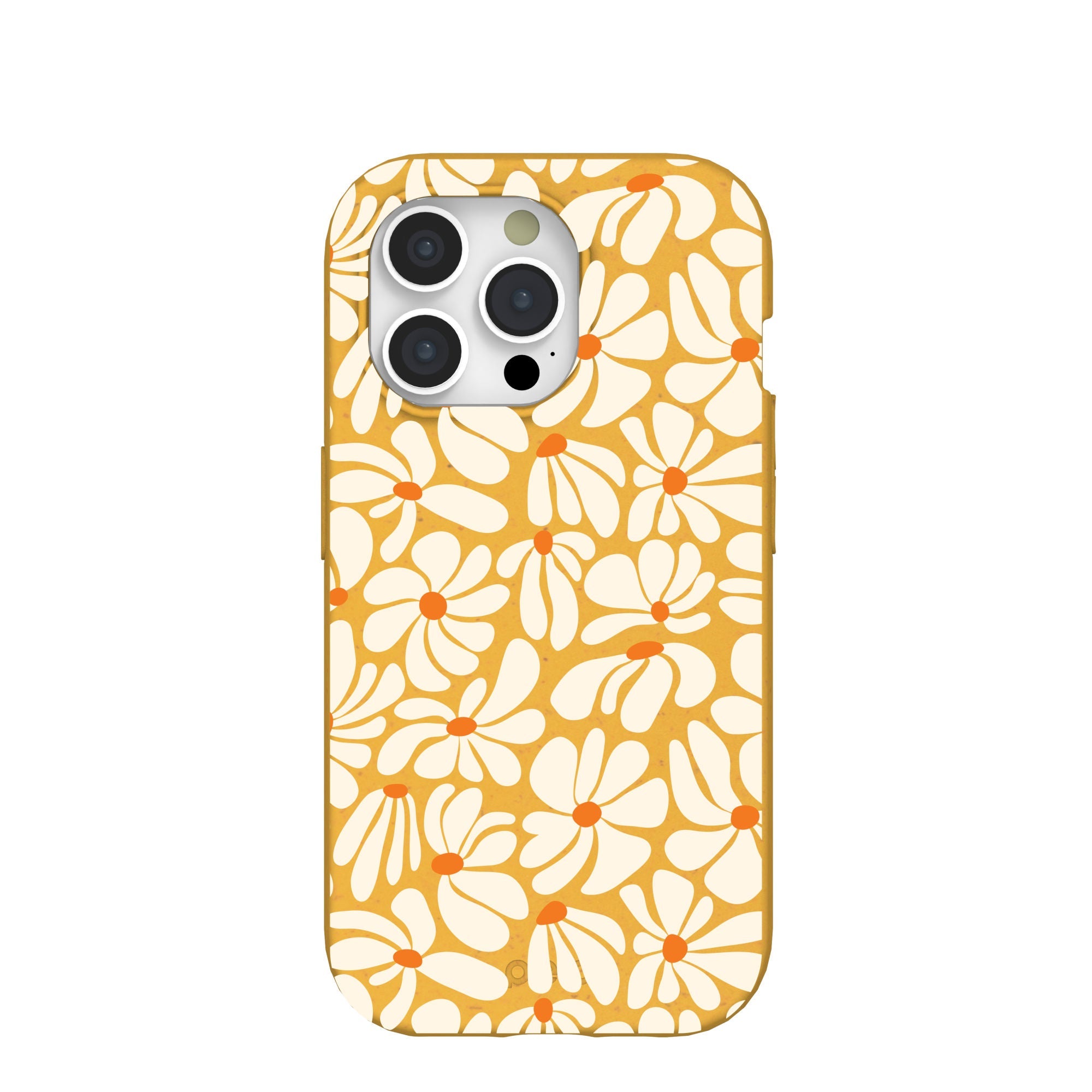 Honey Funky Petals iPhone 15 Pro Case Refurbished - Pela Case refurbished available on Cerqular