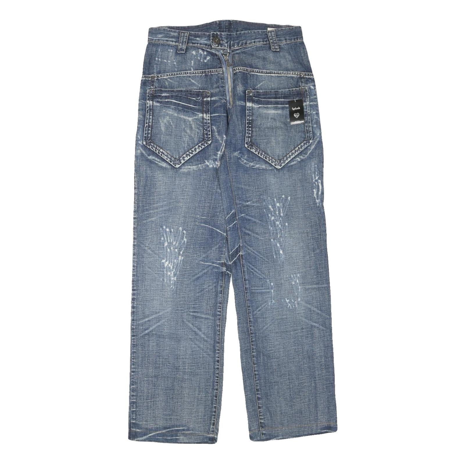 SPLASH Womens Regular Fit Blue Denim Jeans W32 L32 Cotton Blend Zip Refurbished - N/A refurbished available on Cerqular