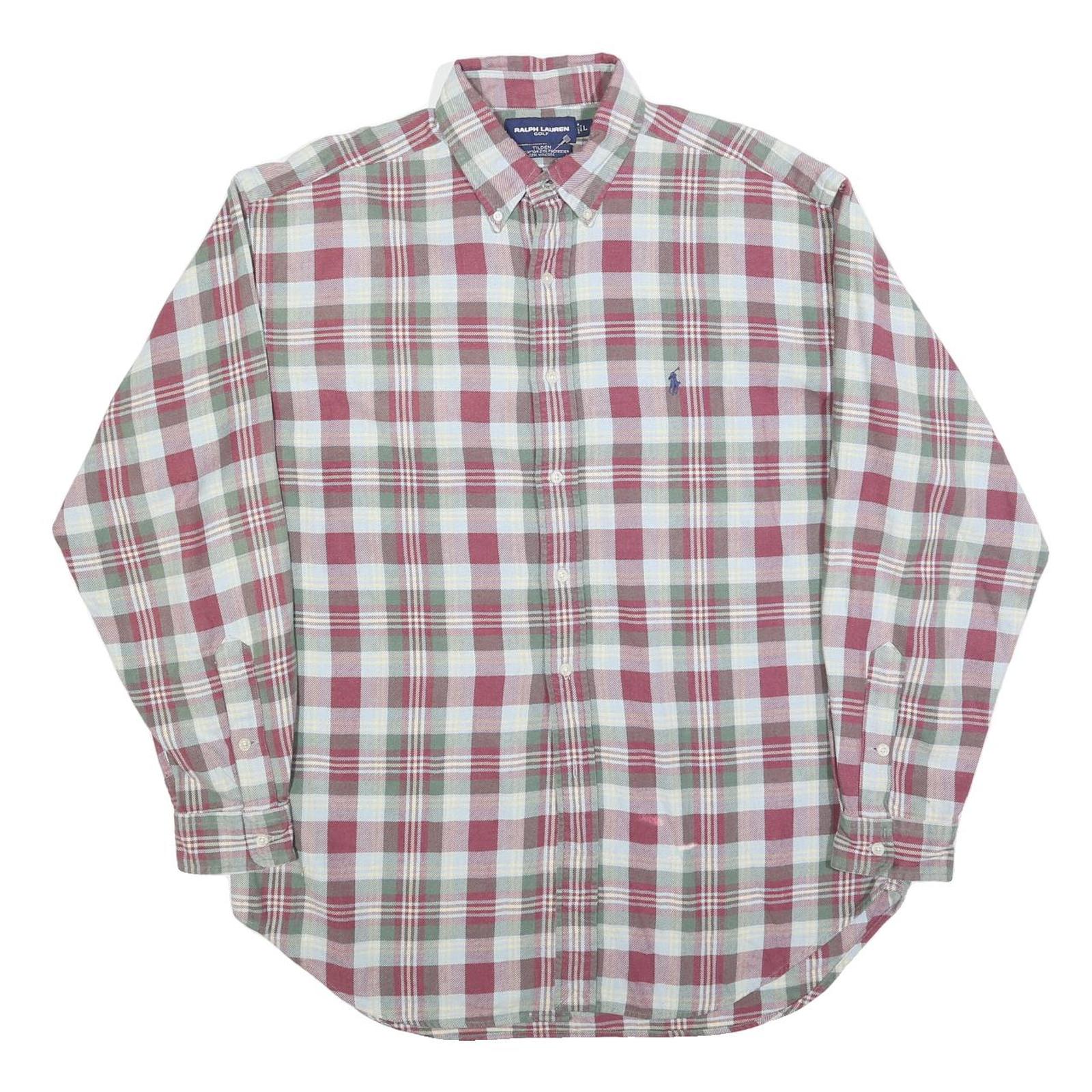 Buy RALPH LAUREN Mens Red & Green Check Shirt L Button-Down Collar Cotton Blend Refurbished - $45.49 RALPH LAUREN Mens Red & Green Check Shirt L Button-Down Collar Cotton Blend Refurbished - N/A refurbished available on Cerqular