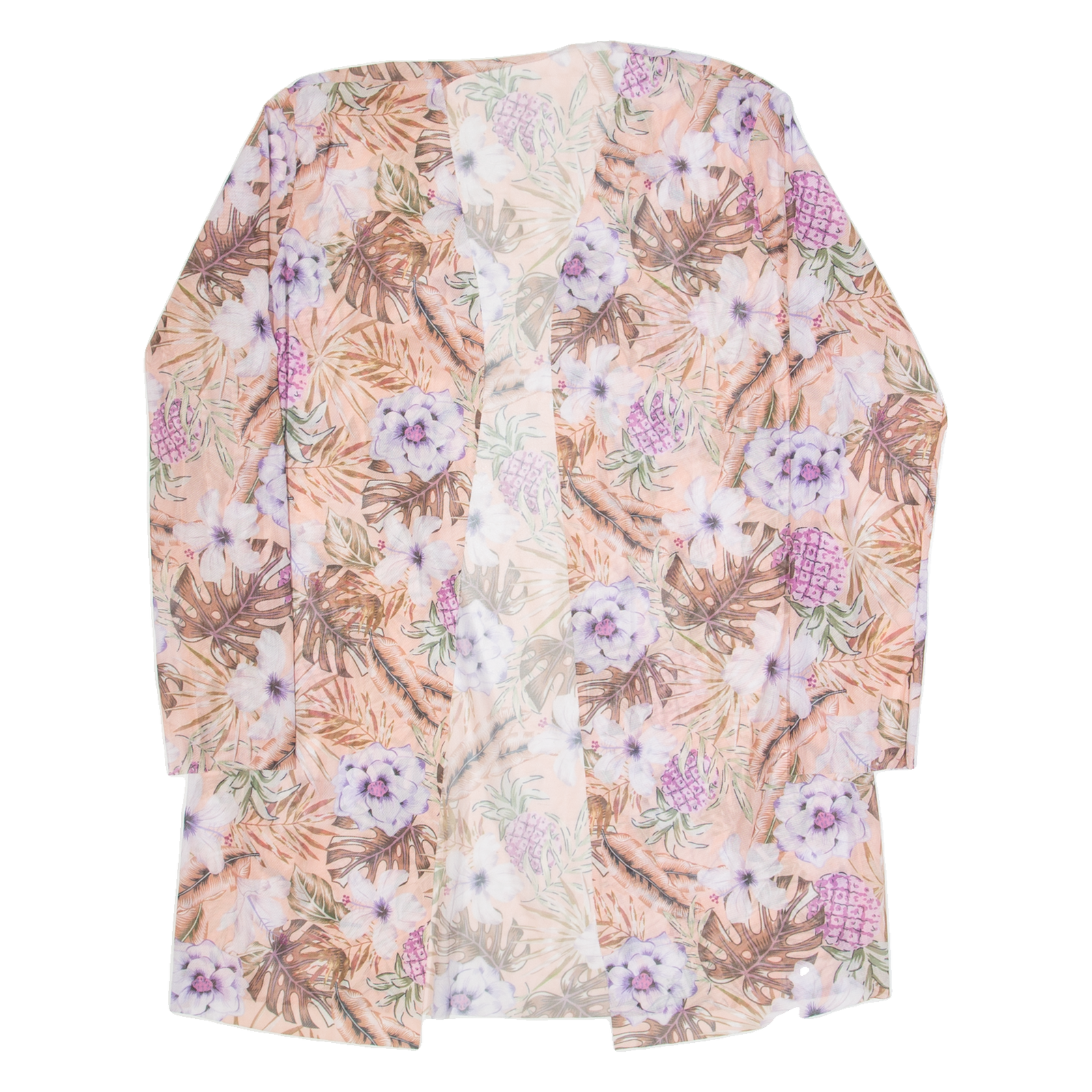 Womens Kimono Top Pink Long Sleeve Floral S Refurbished - N/A refurbished available on Cerqular