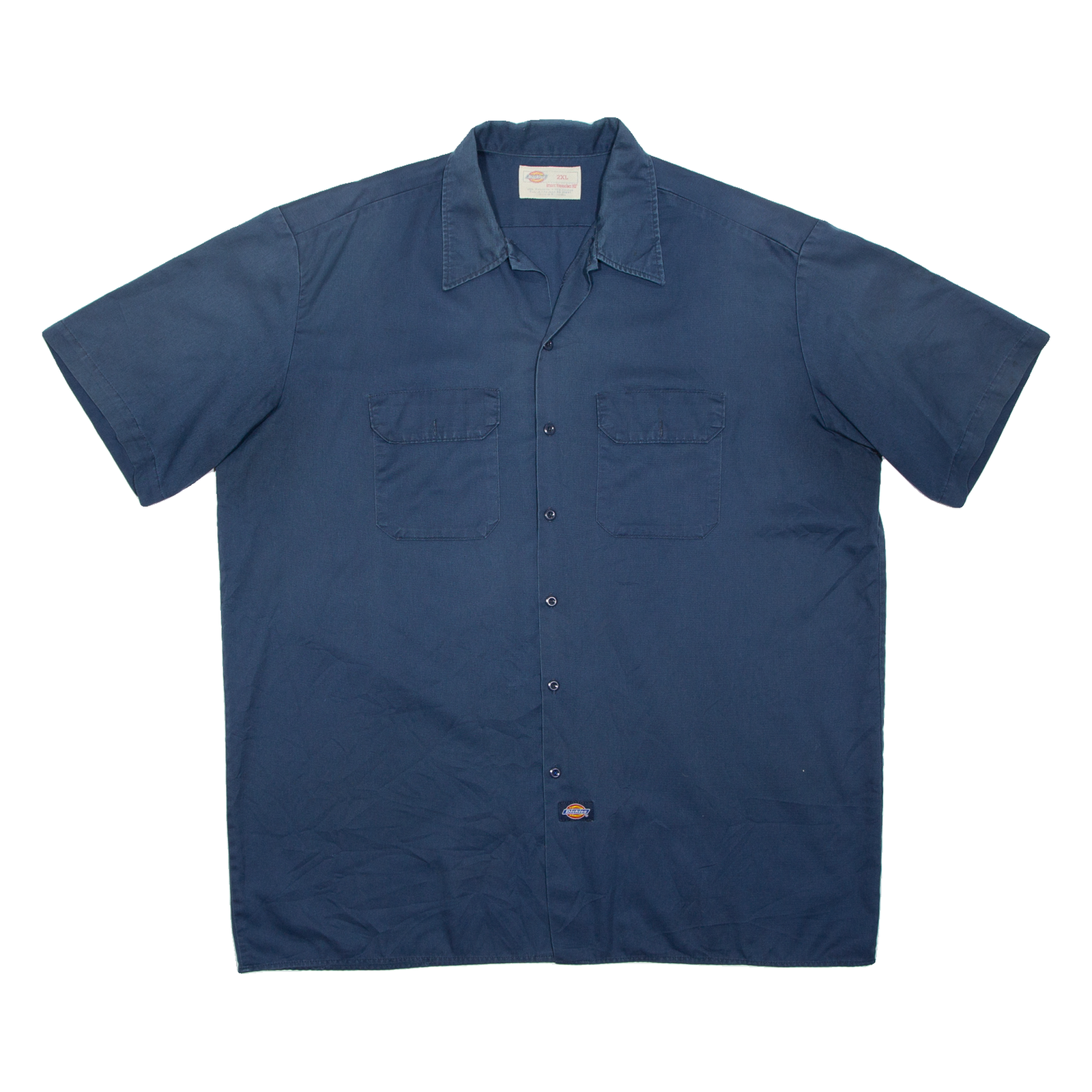 DICKIES Mens Worker Shirt Blue 2XL Refurbished - N/A refurbished available on Cerqular