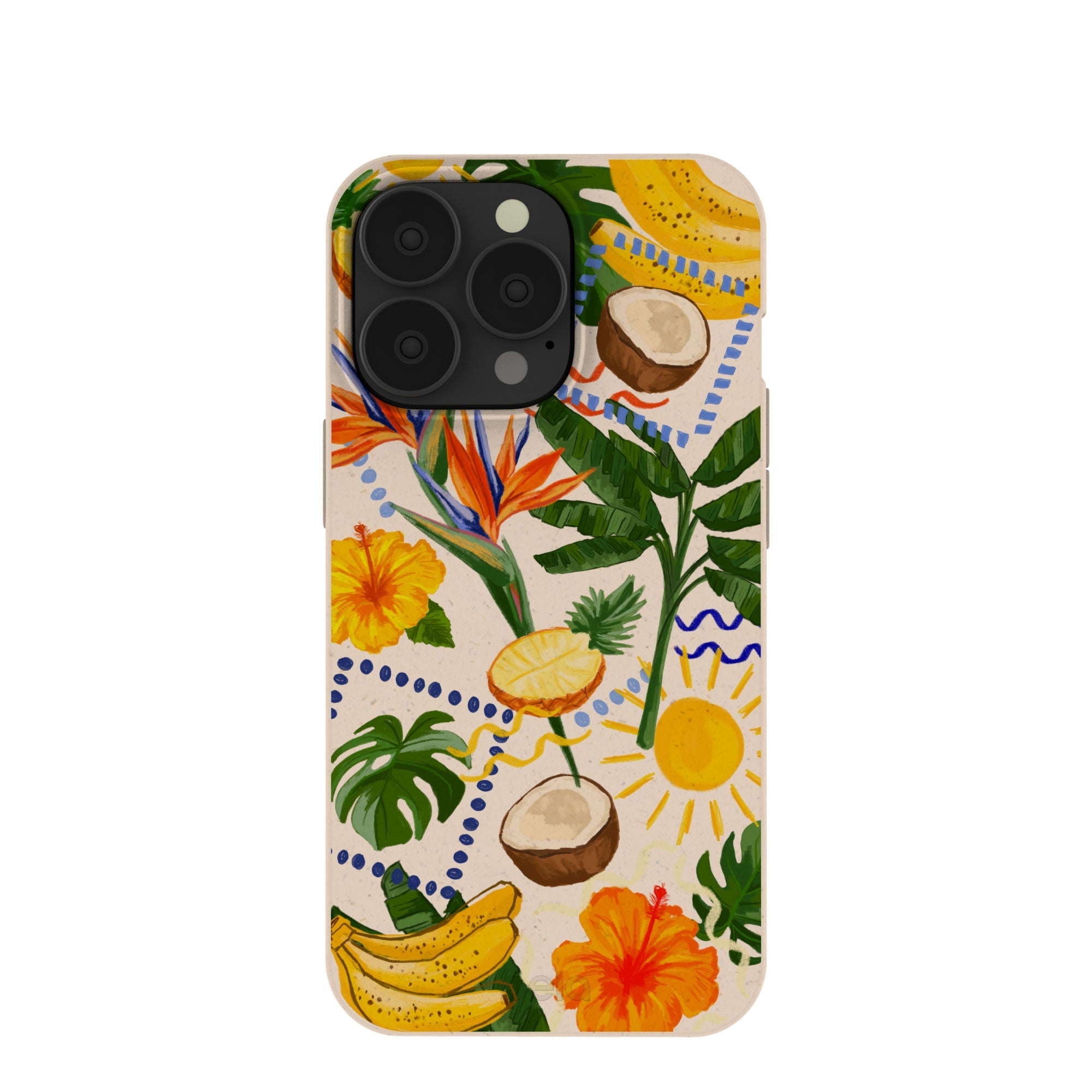 Seashell Tropics iPhone 13 Pro Case Refurbished - Pela Case refurbished available on Cerqular