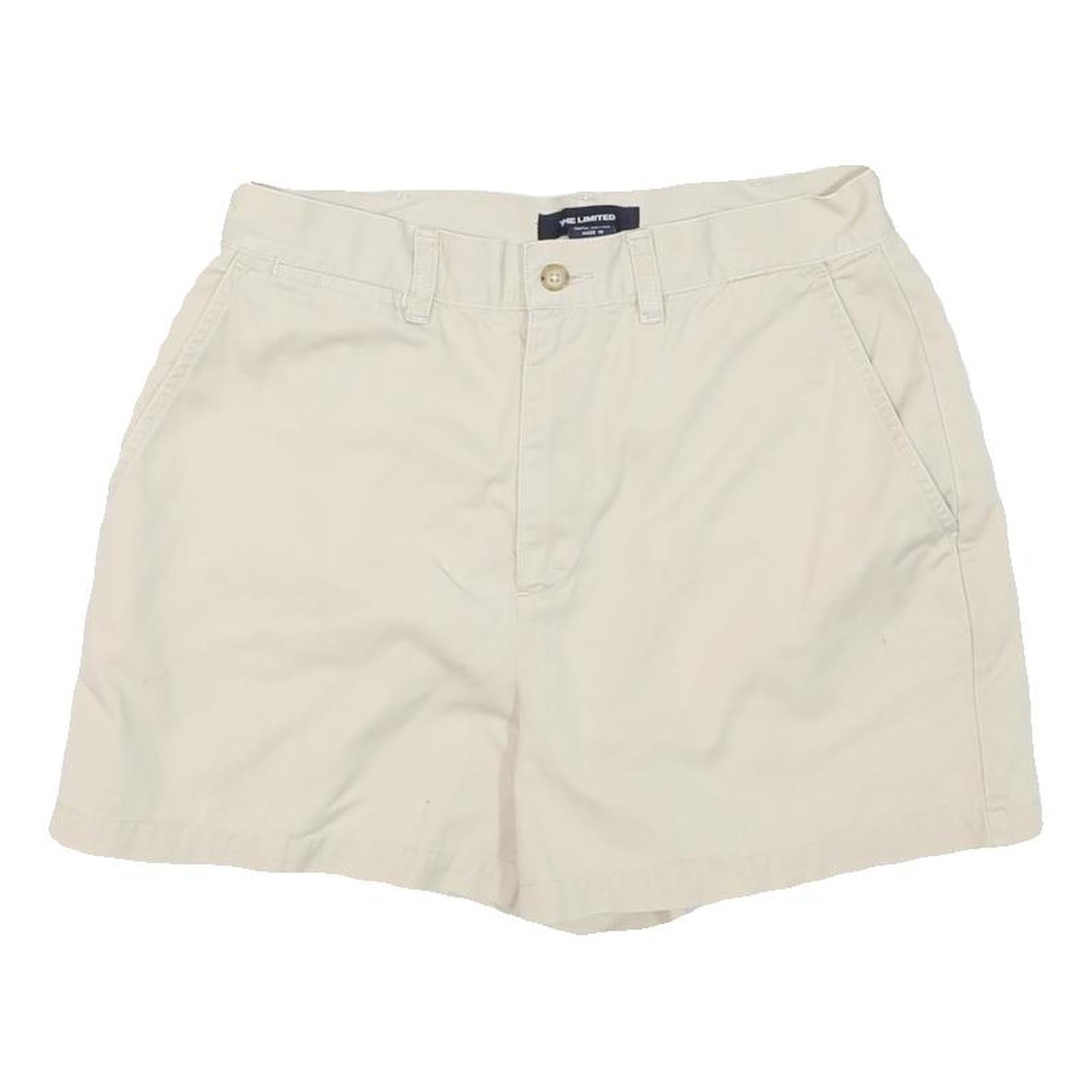 THE LIMITED Womens Shorts White Casual Plain M W28 Cotton Blend Comfortable Fit Refurbished - N/A refurbished available on Cerqular