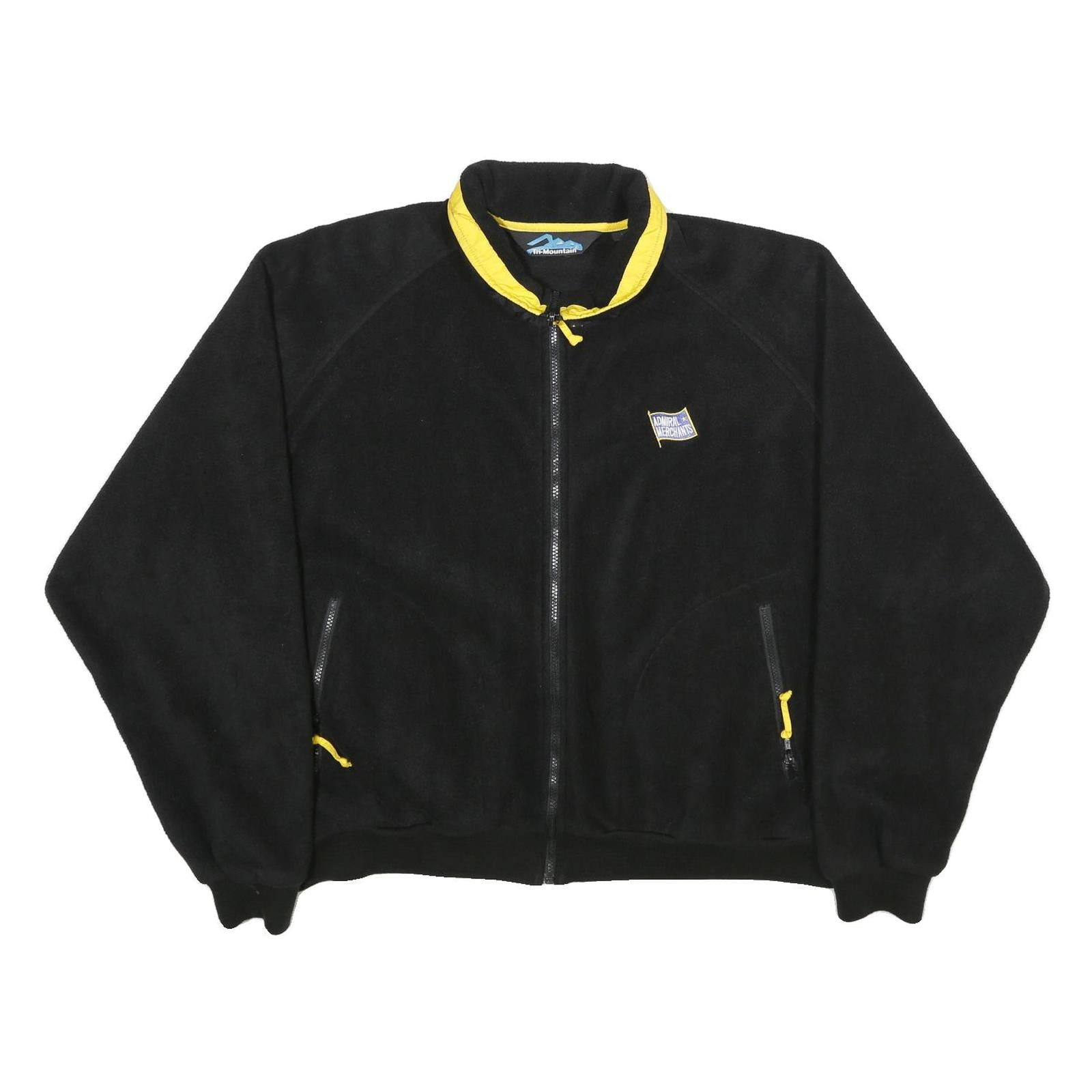 TRI-MOUNTAIN Mens Black Yellow Zip Jacket XL Polyester Plain Outdoor Casual Refurbished - N/A refurbished available on Cerqular