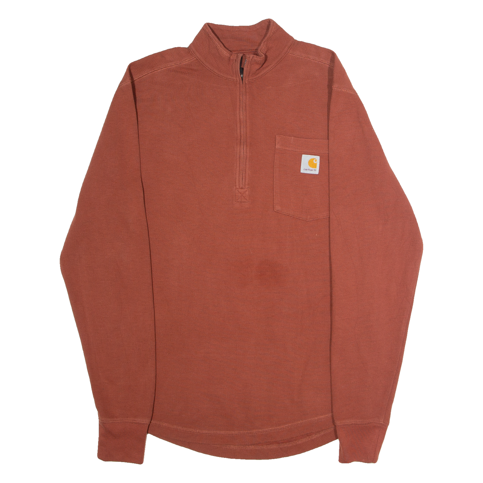 CARHARTT Relaxed Fit Mens Sweatshirt Red 1/4 Zip S Refurbished - N/A refurbished available on Cerqular
