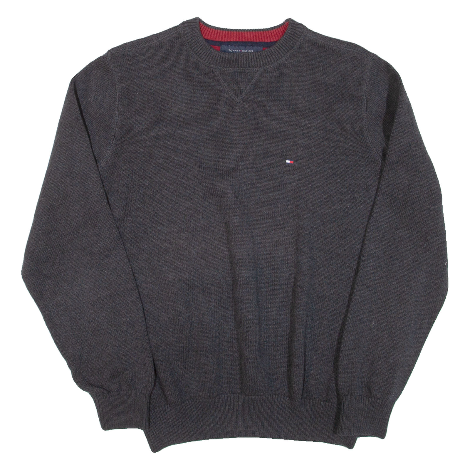 TOMMY HILFIGER Mens Jumper Grey Tight Knit M Refurbished - N/A refurbished available on Cerqular
