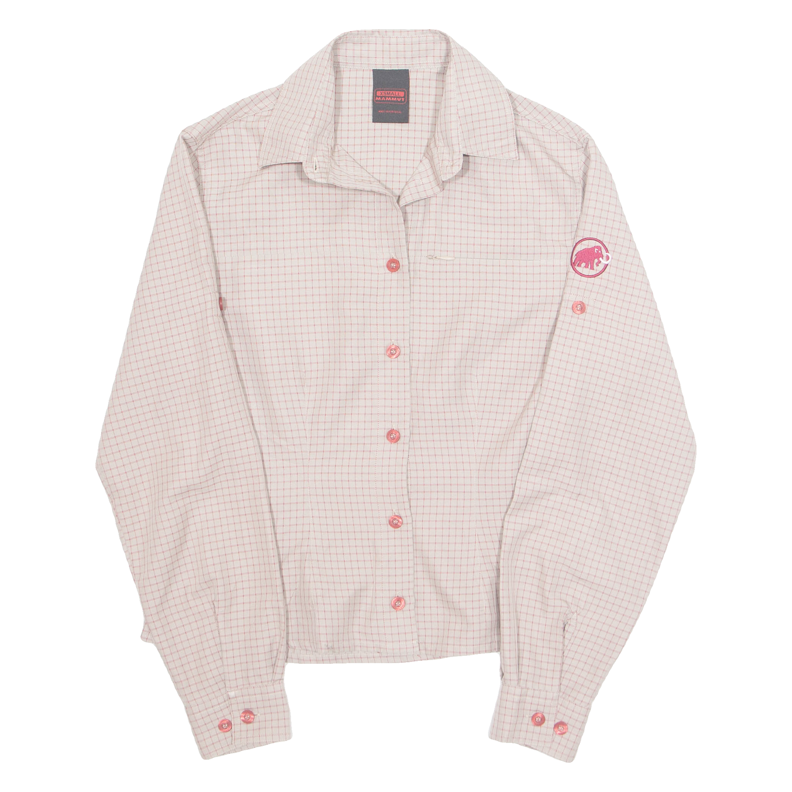 MAMMUT Womens Shirt Grey Check Long Sleeve XS Refurbished - N/A refurbished available on Cerqular